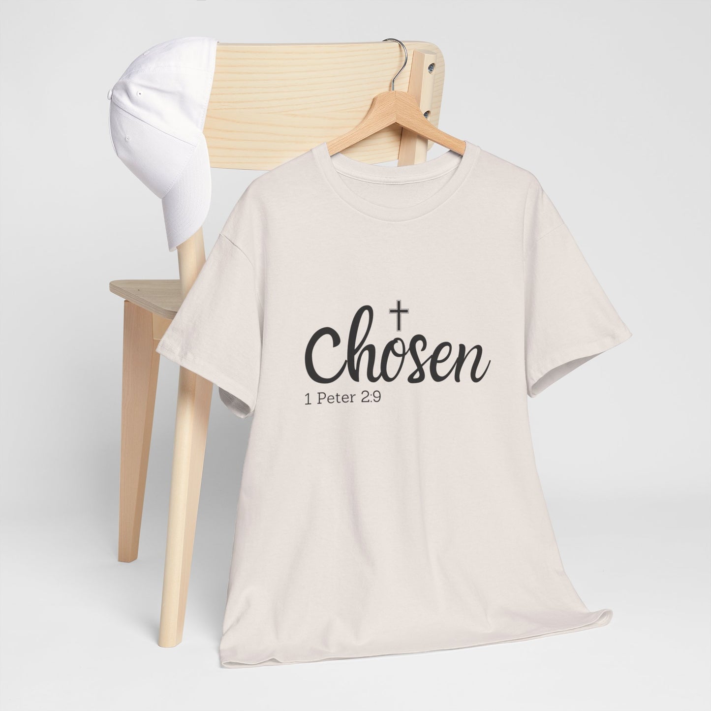 Religious Tee with 'Chosen by God' Quote