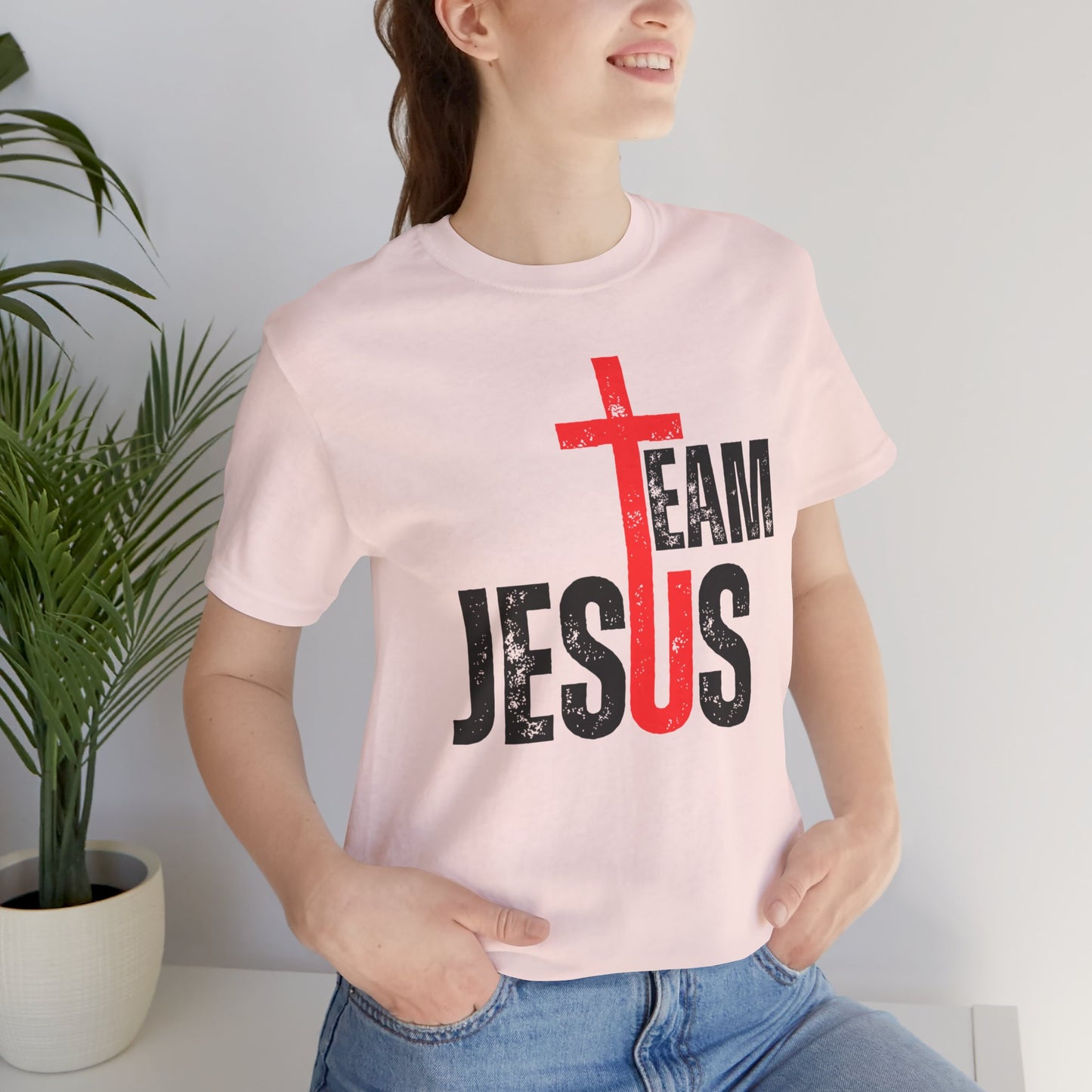 Team Jesus Front - Unisex Jersey Short Sleeve Tee