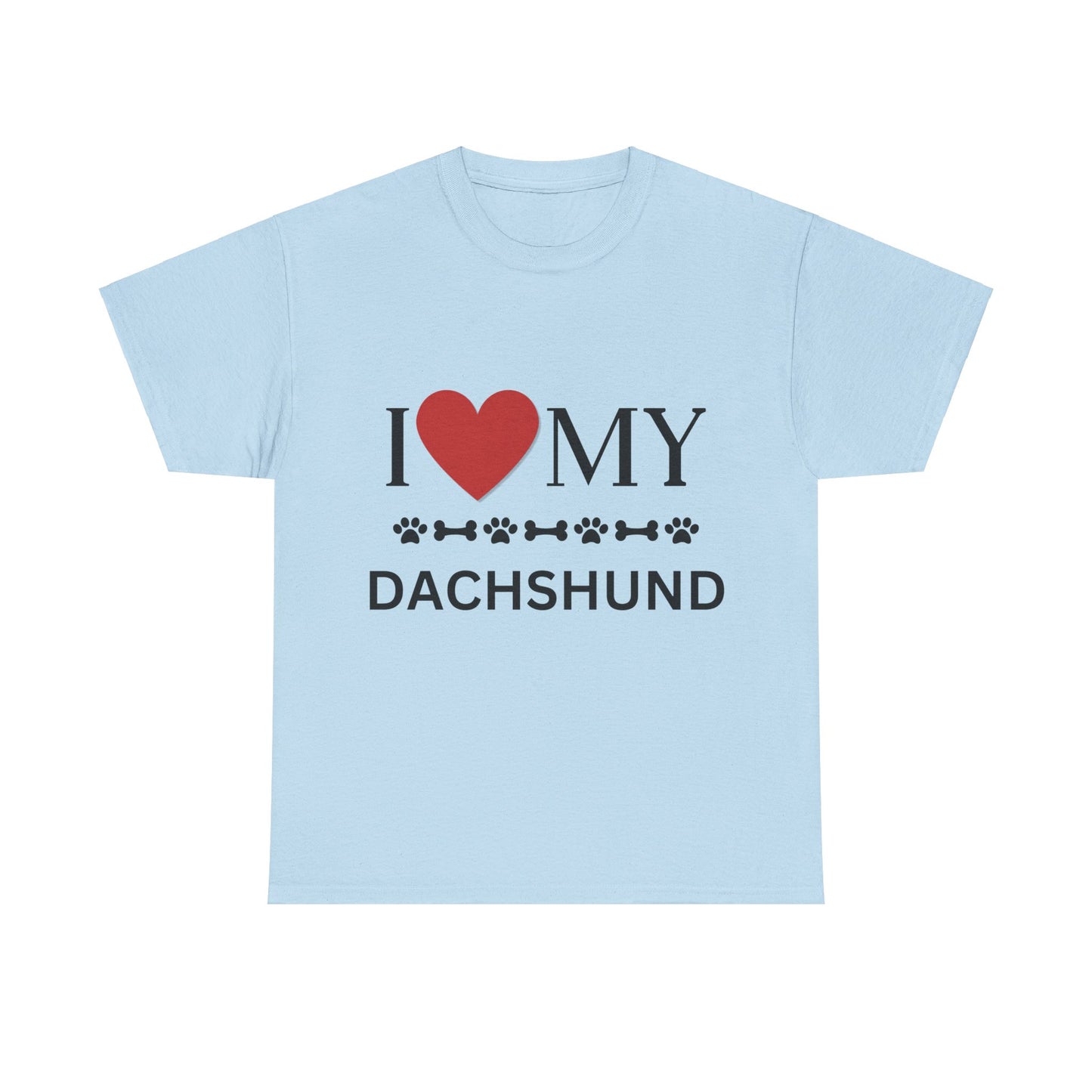 Love my Dachshund - Unisex Heavy Cotton Tee