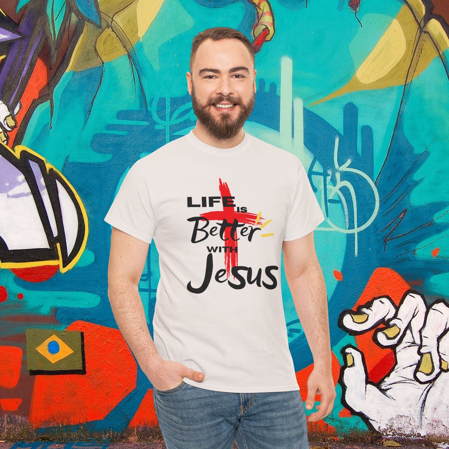 Life is Better with Jesus - Unisex Heavy Cotton Tee