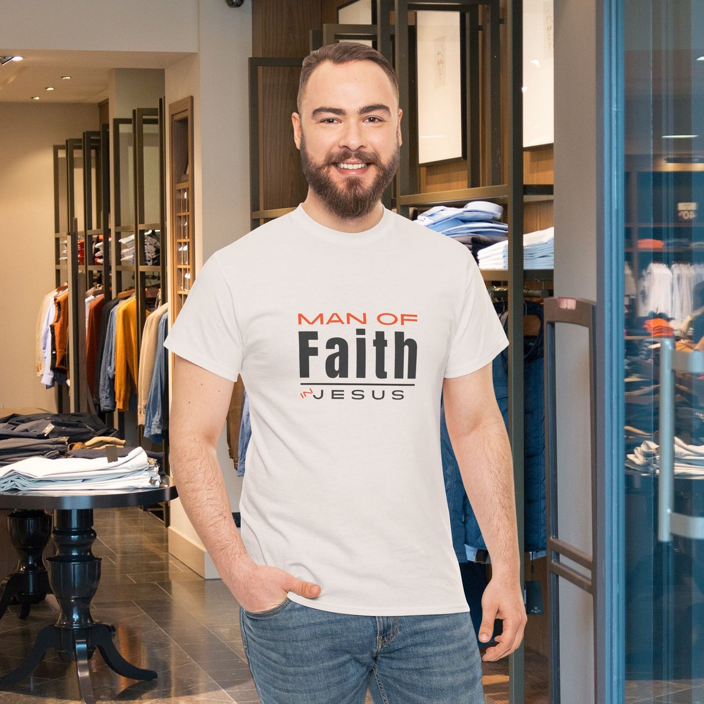 Christian Tee - Man of Faith