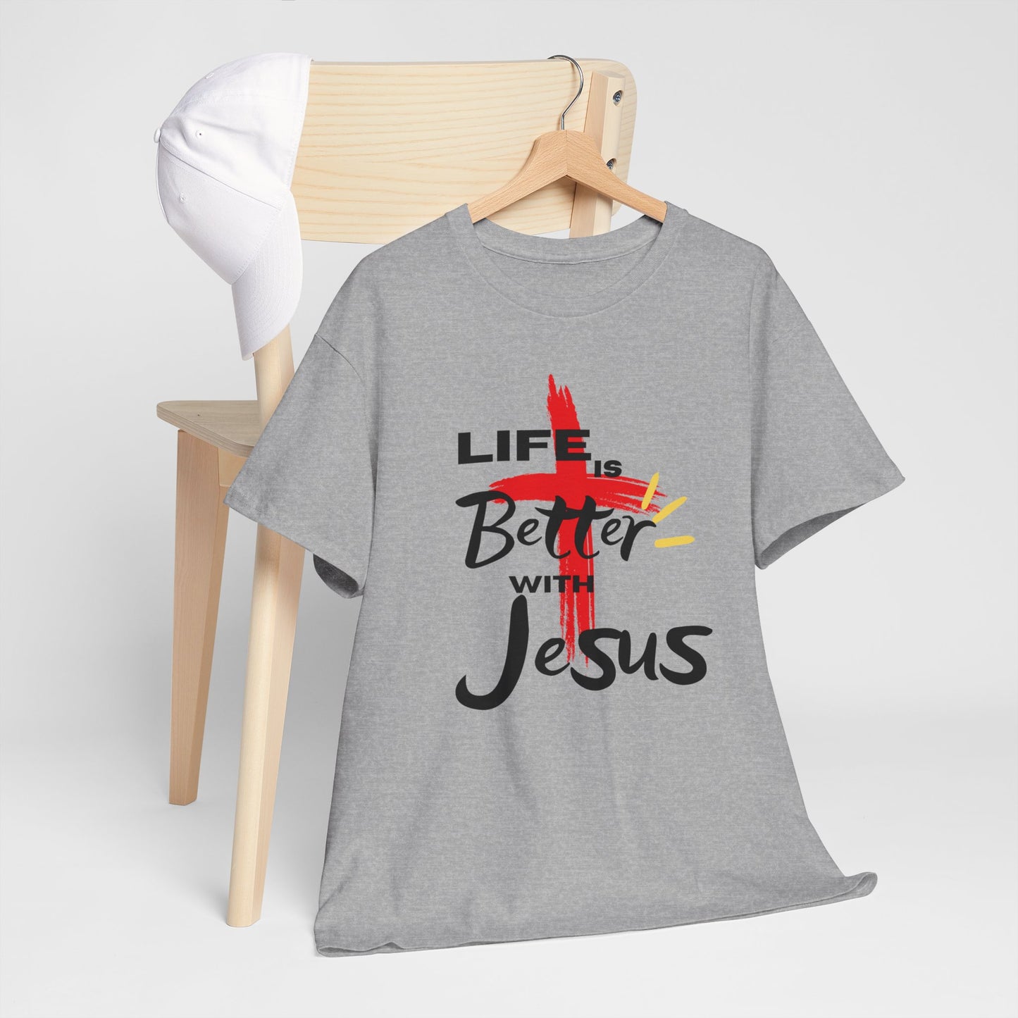 Life is Better with Jesus - Unisex Heavy Cotton Tee