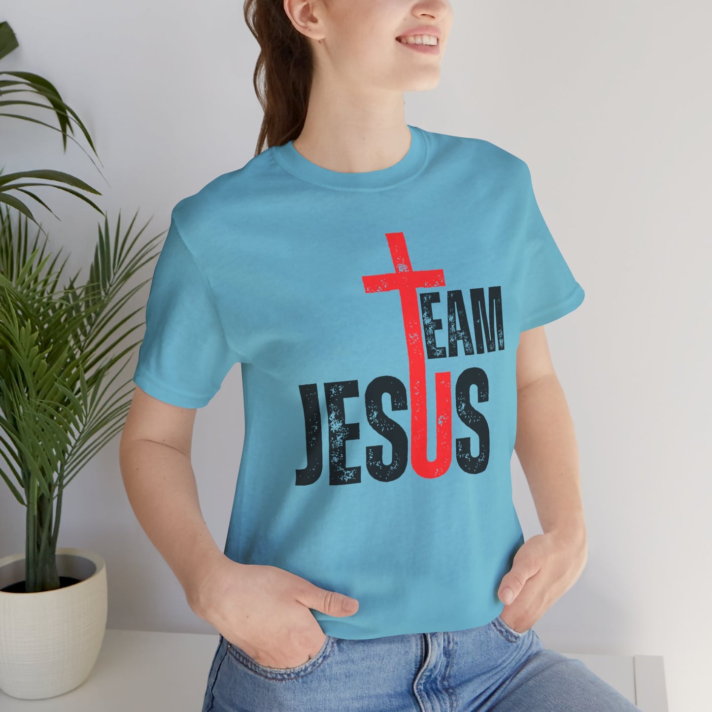 Team Jesus Front - Unisex Jersey Short Sleeve Tee
