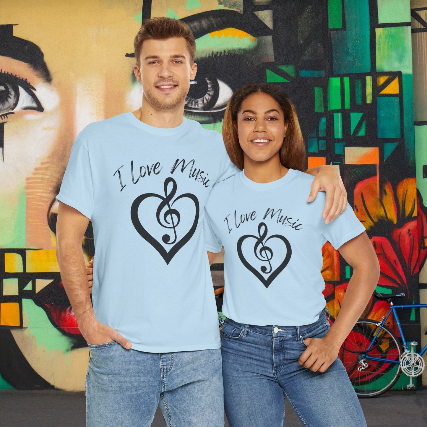 I Love Music - Unisex Heavy Cotton Tee