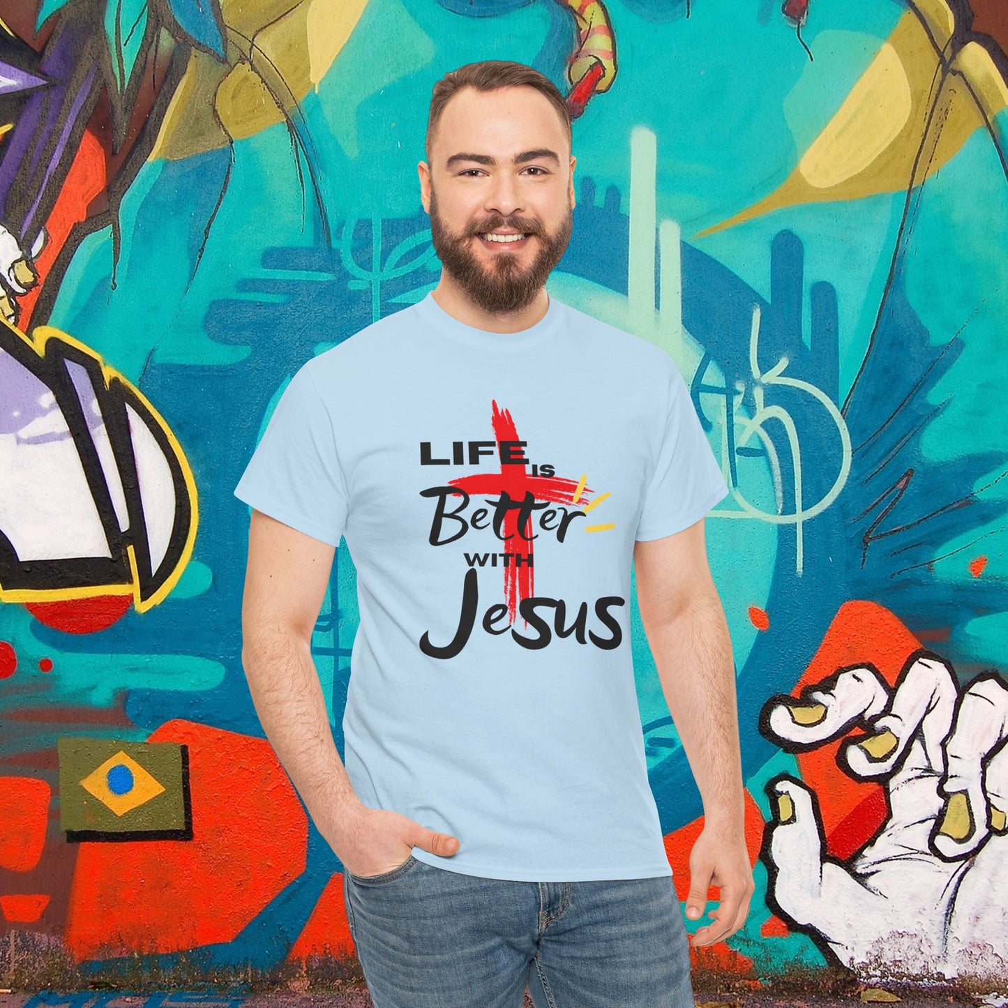 Life is Better with Jesus - Unisex Heavy Cotton Tee