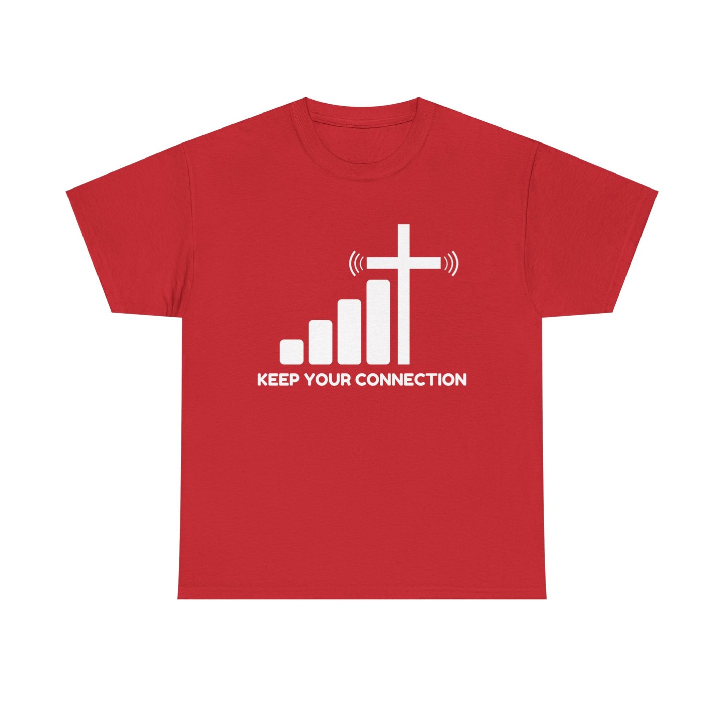 Keep your Connection White Letters - Unisex Heavy Cotton Tee