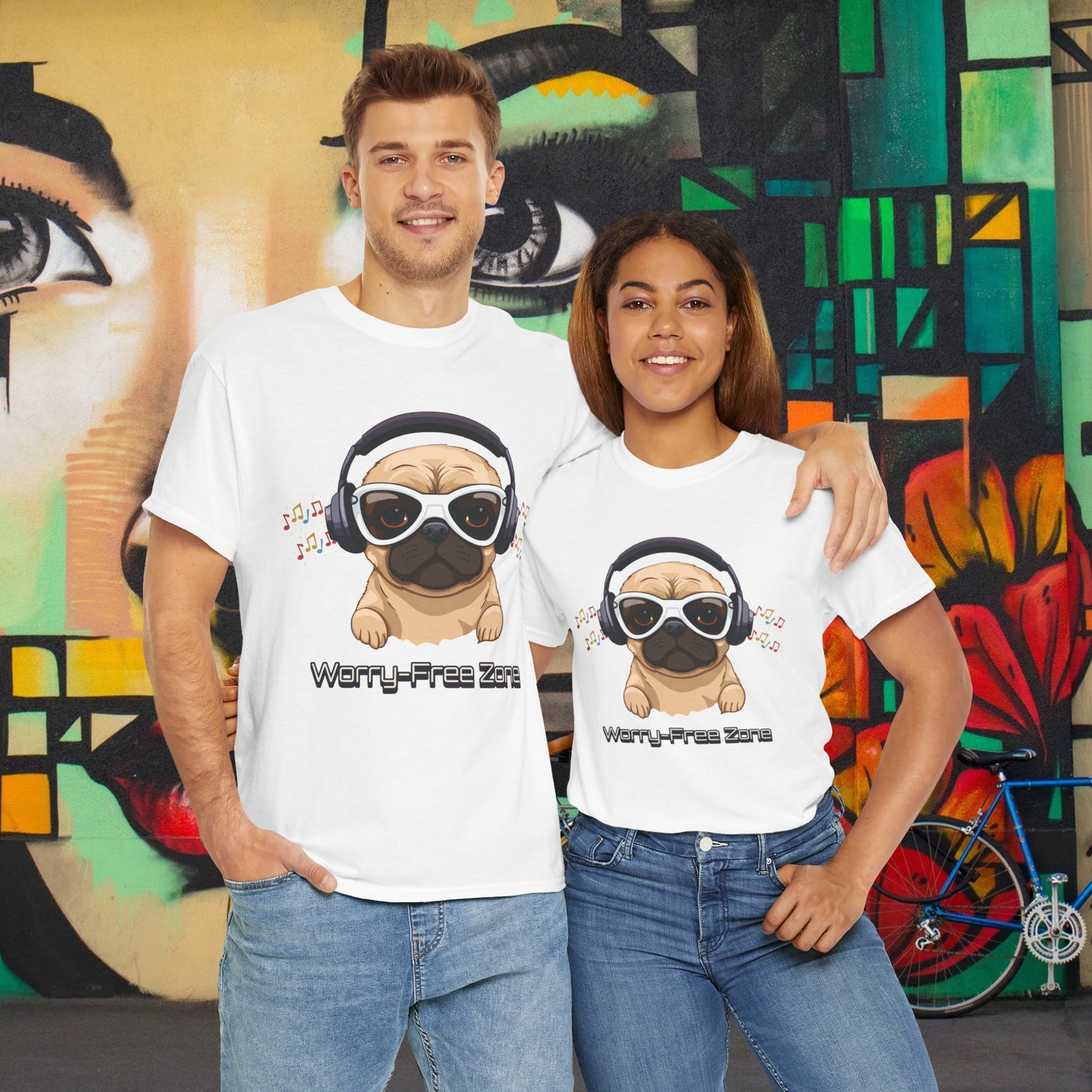 Worry-Free Zone - Unisex Heavy Cotton Tee