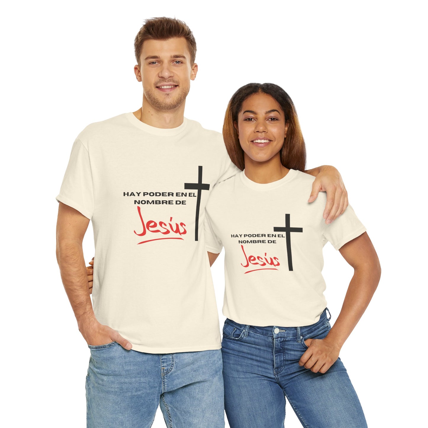Hay poder en Jesus - Spanish - Unisex Heavy Cotton Tee