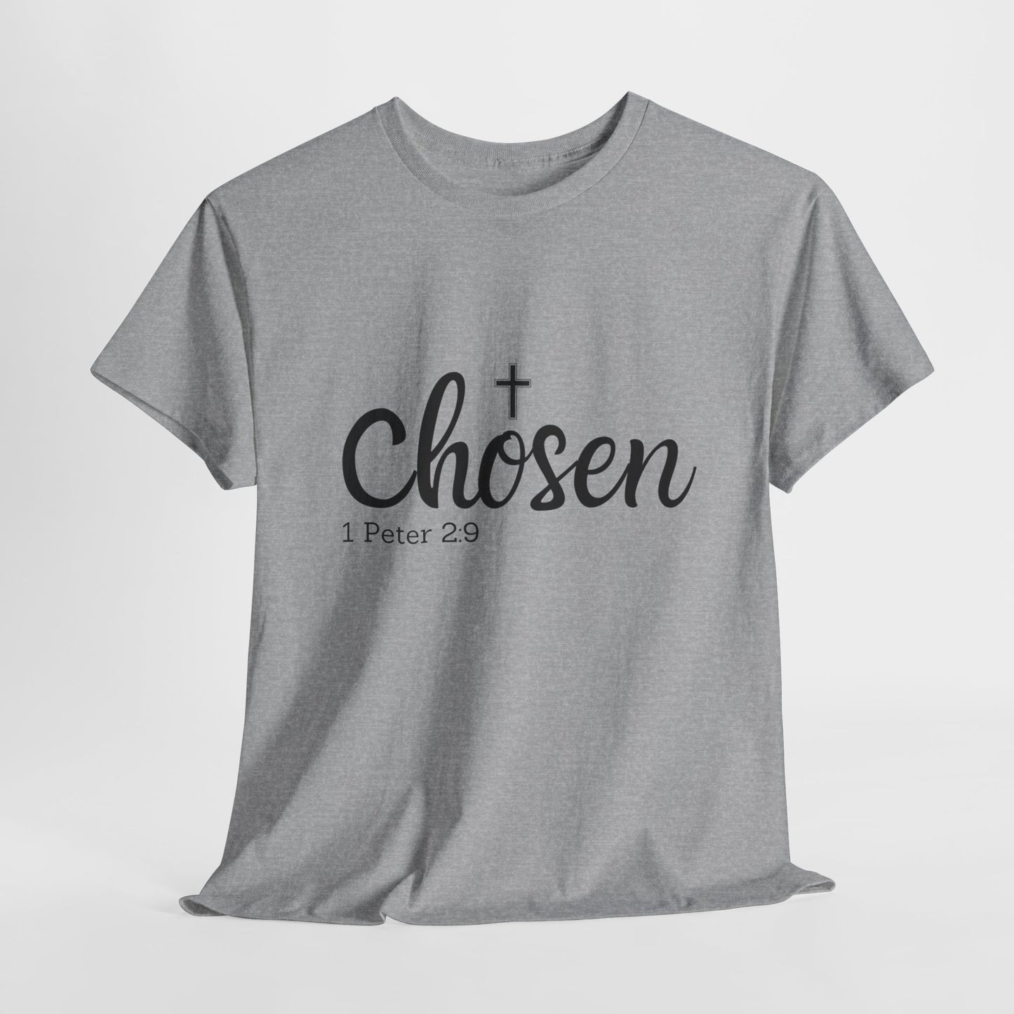 Religious Tee with 'Chosen by God' Quote