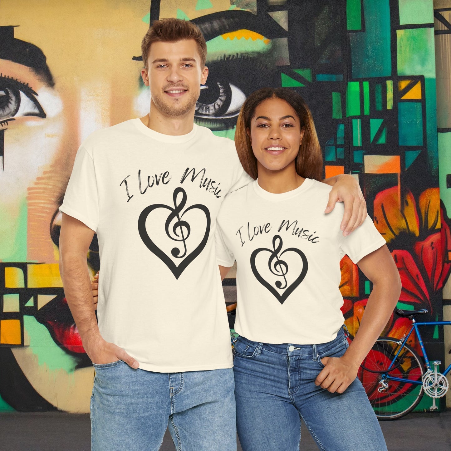 I Love Music - Unisex Heavy Cotton Tee