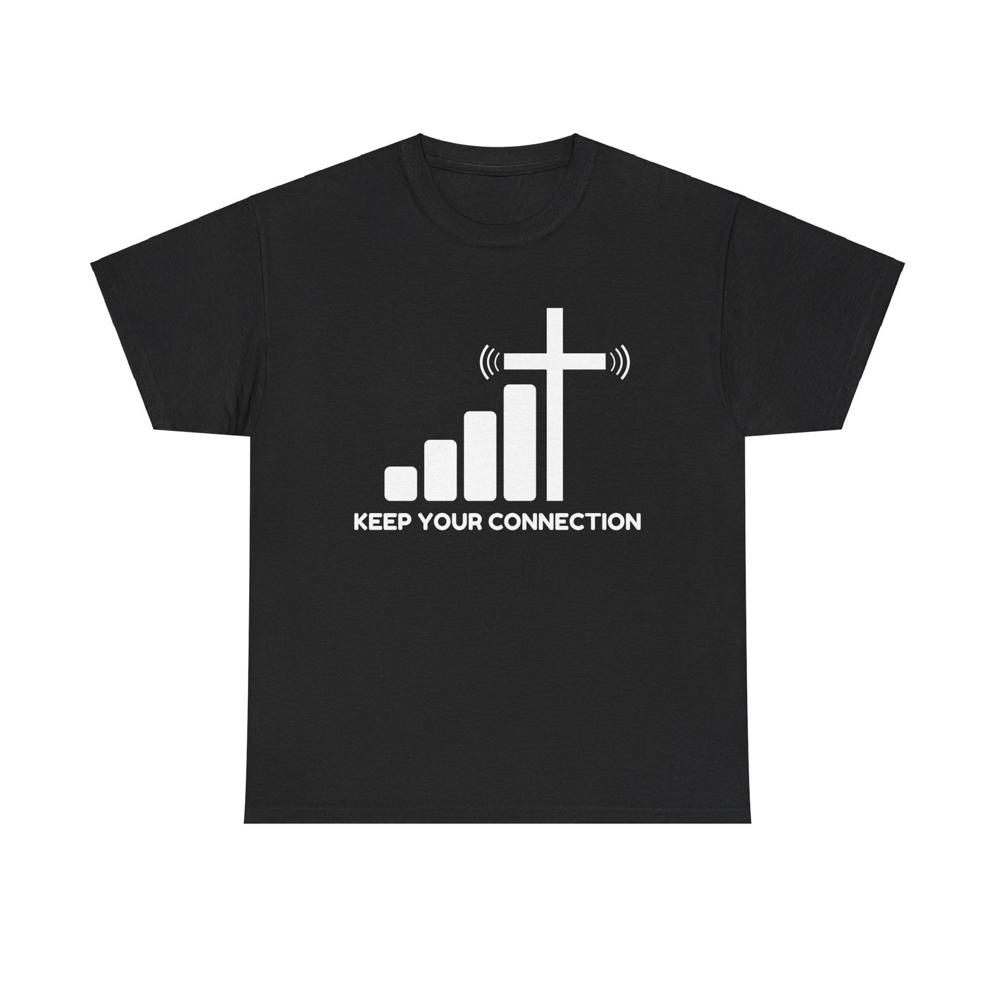 Keep your Connection White Letters - Unisex Heavy Cotton Tee