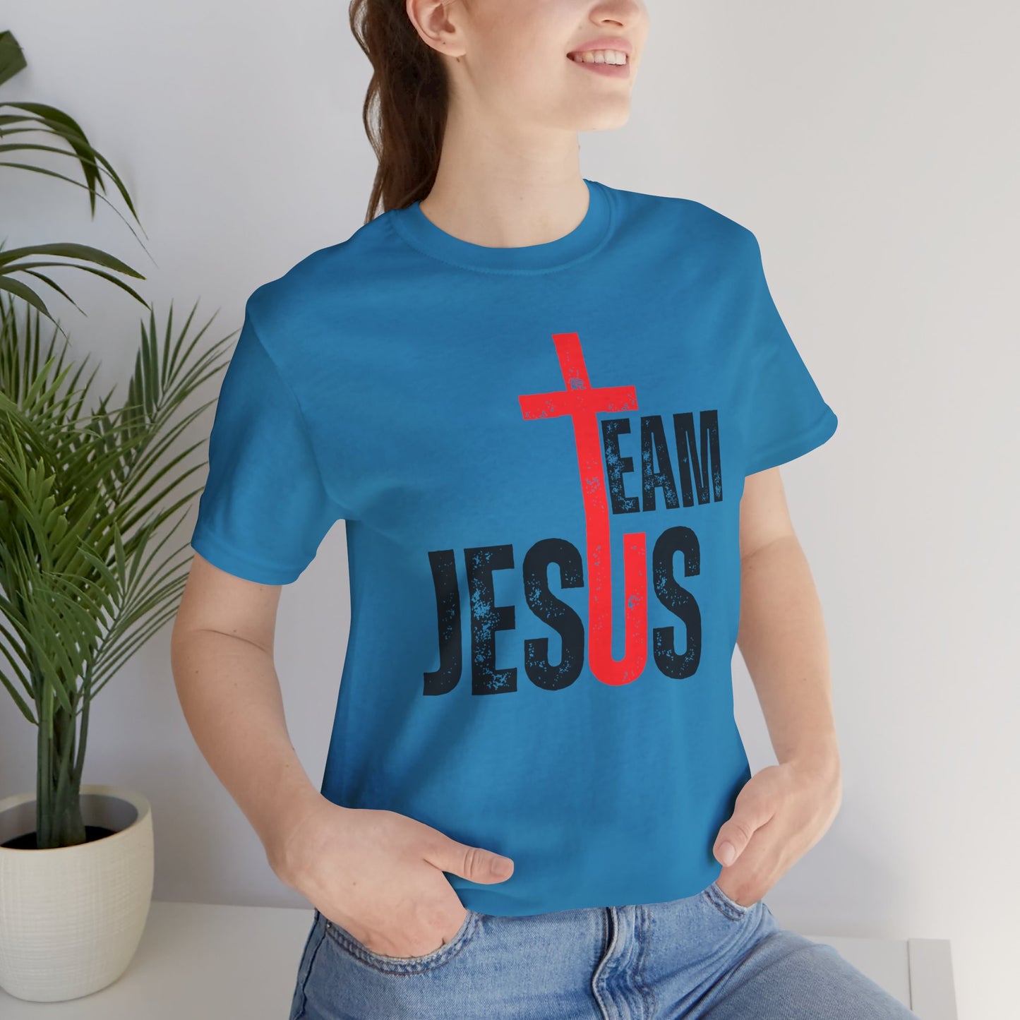 Team Jesus Front - Unisex Jersey Short Sleeve Tee