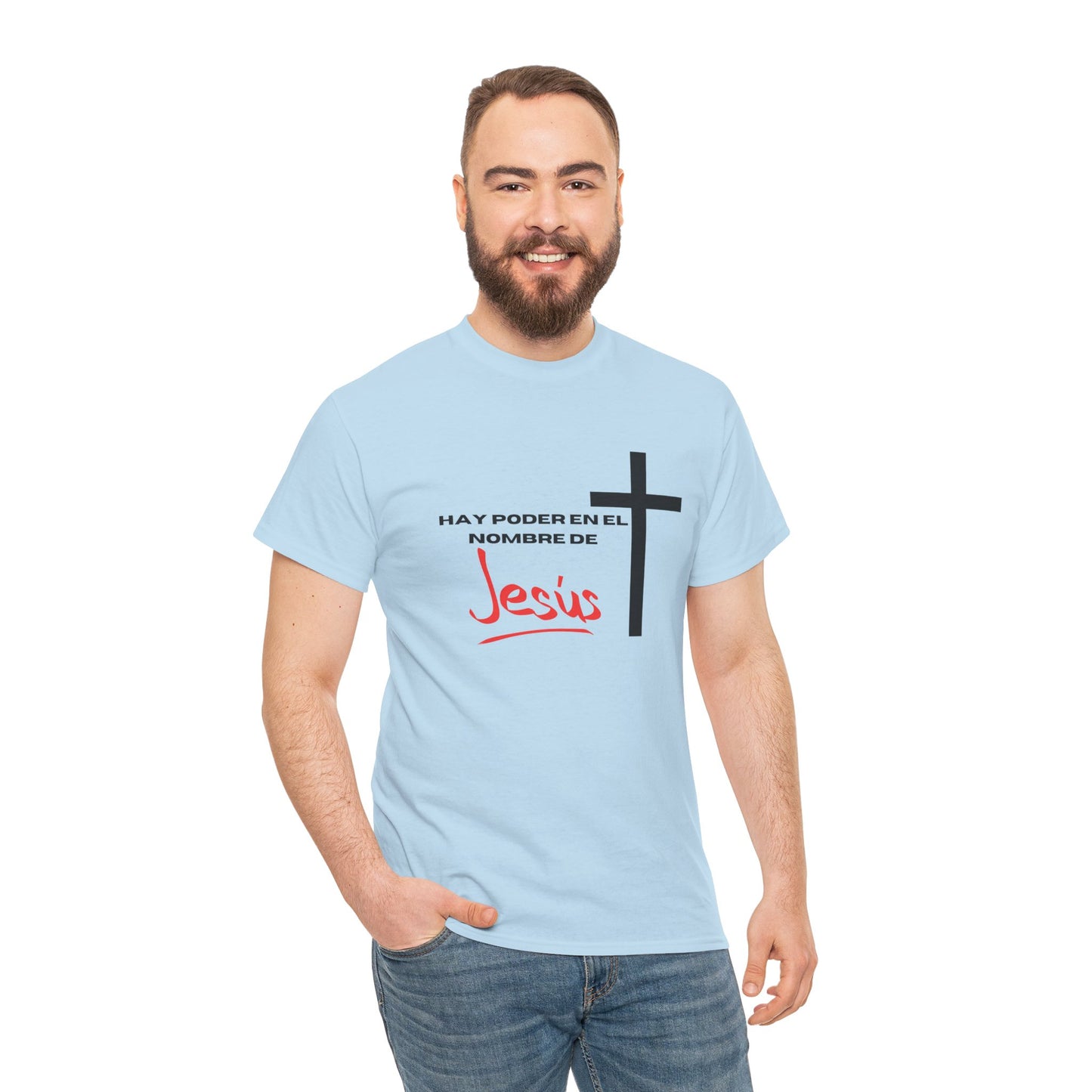 Hay poder en Jesus - Spanish - Unisex Heavy Cotton Tee