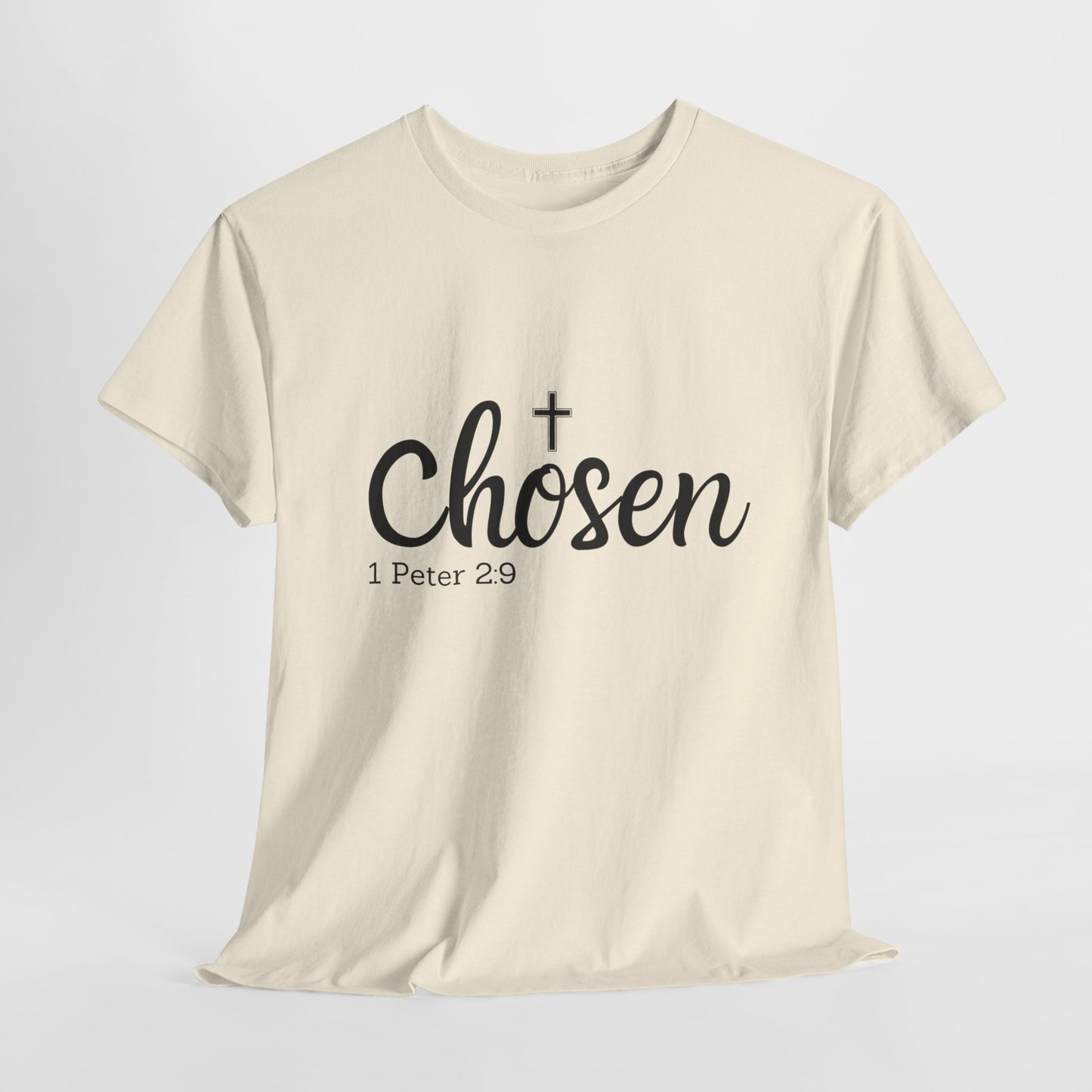 Religious Tee with 'Chosen by God' Quote