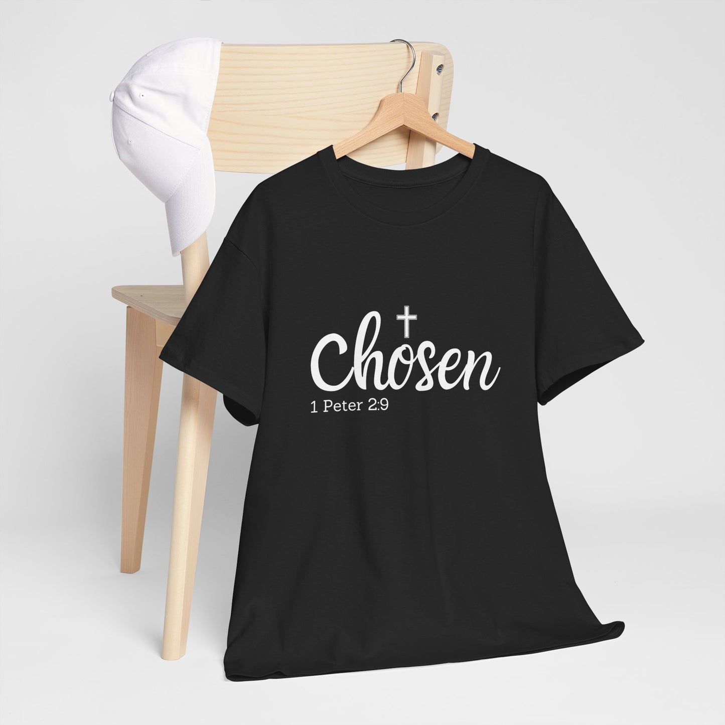 Religious Tee with 'Chosen by God' Quote