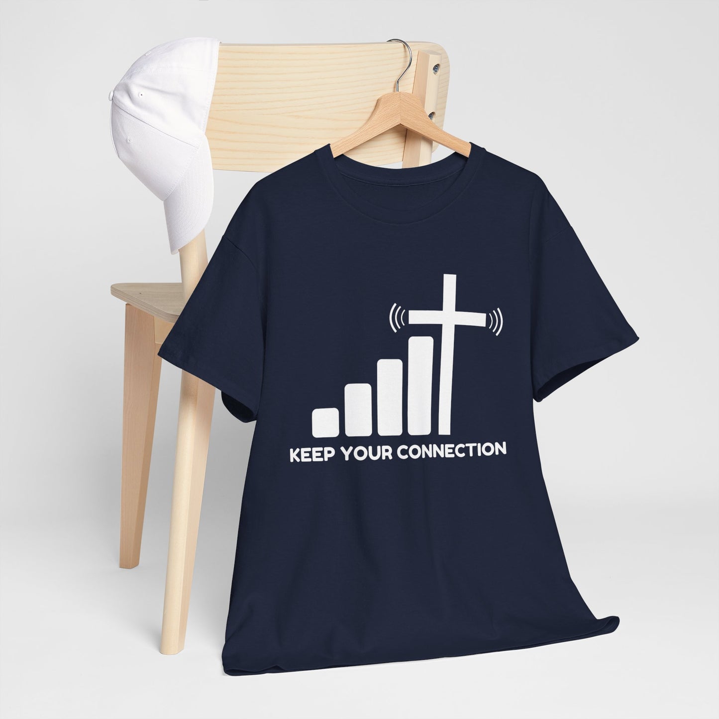Keep your Connection White Letters - Unisex Heavy Cotton Tee