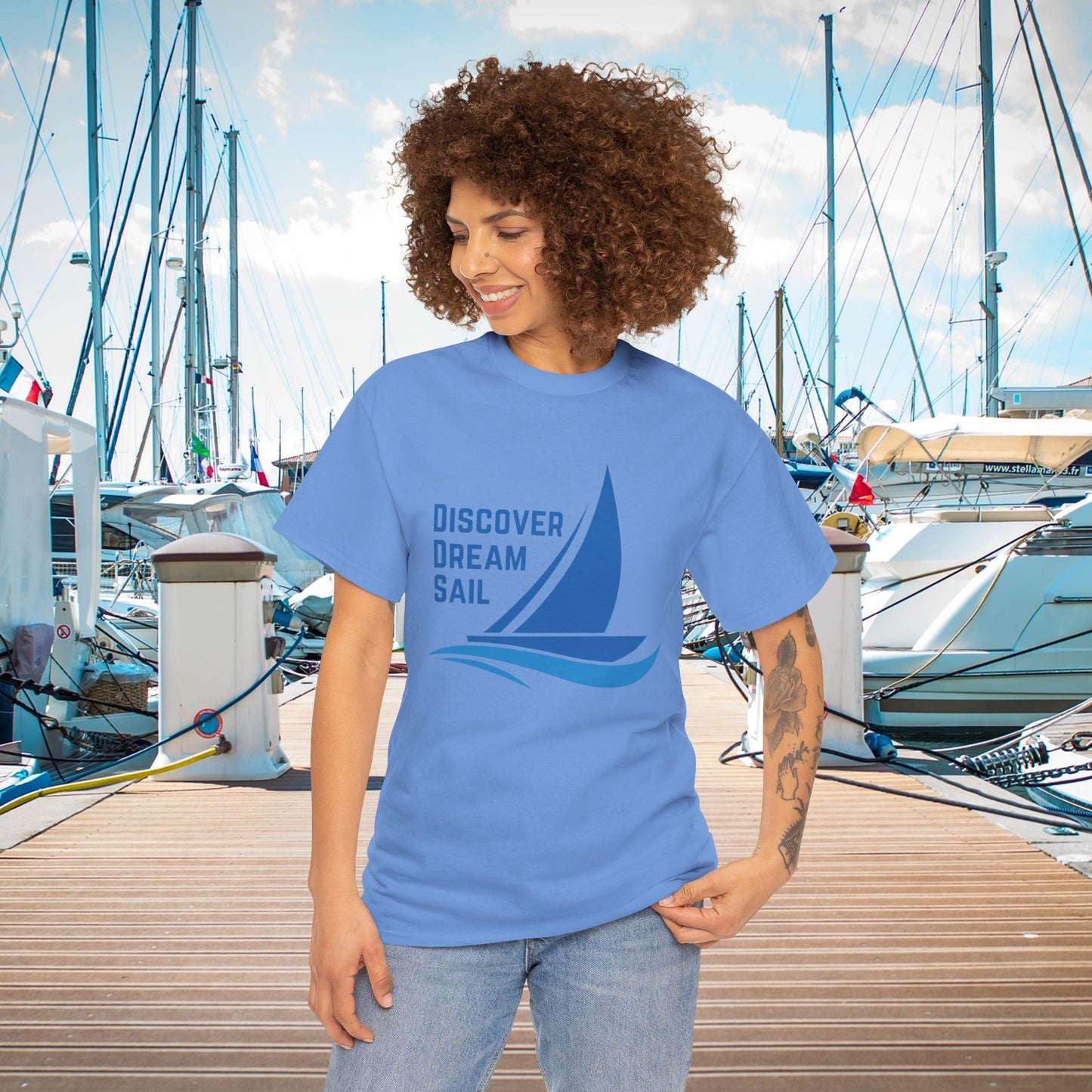 Discover Dream Sail - Unisex Heavy Cotton Tee
