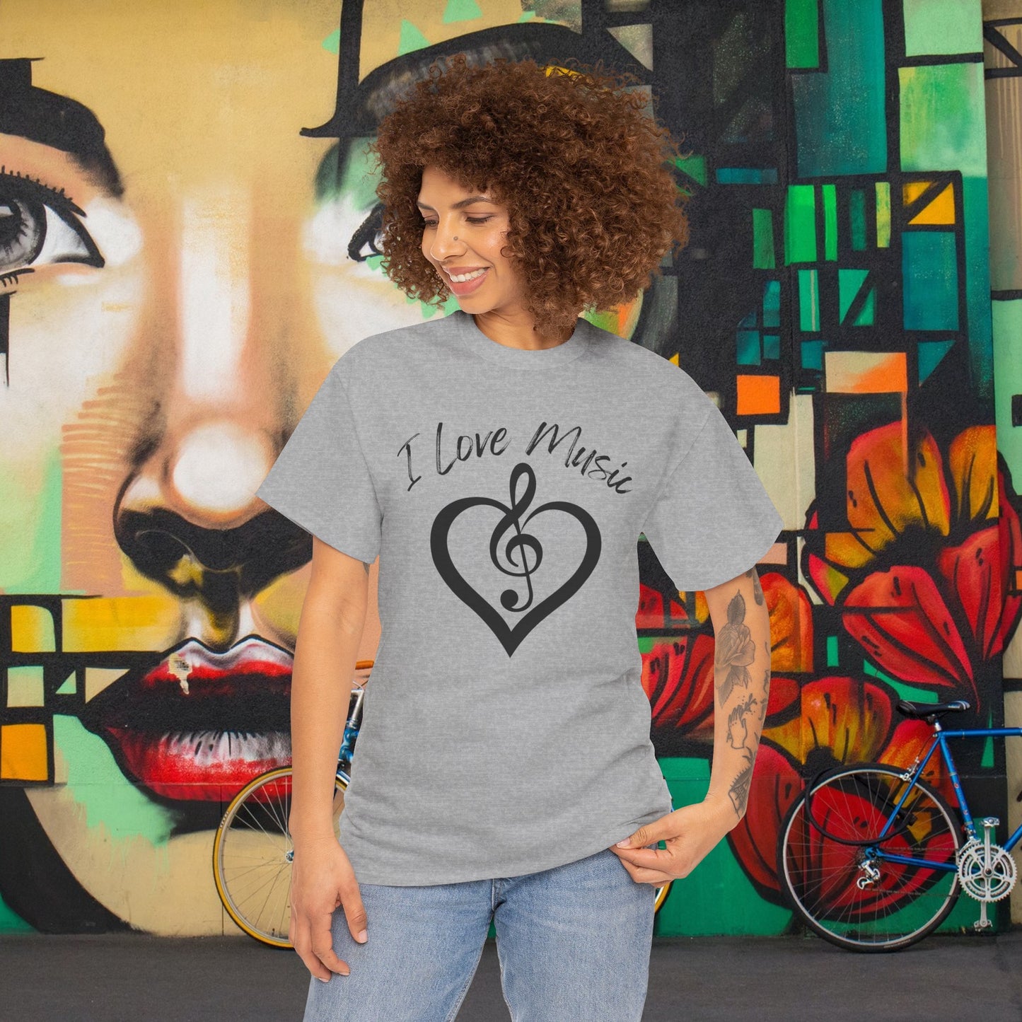 I Love Music - Unisex Heavy Cotton Tee