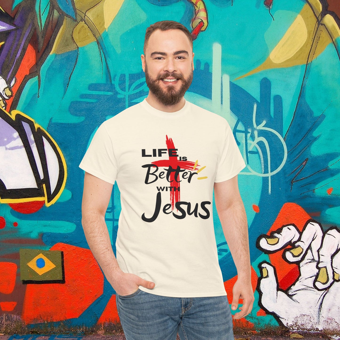 Life is Better with Jesus - Unisex Heavy Cotton Tee