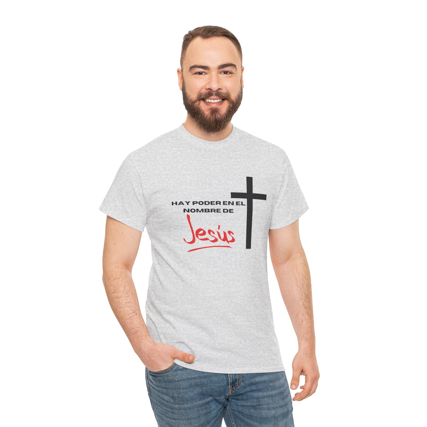 Hay poder en Jesus - Spanish - Unisex Heavy Cotton Tee