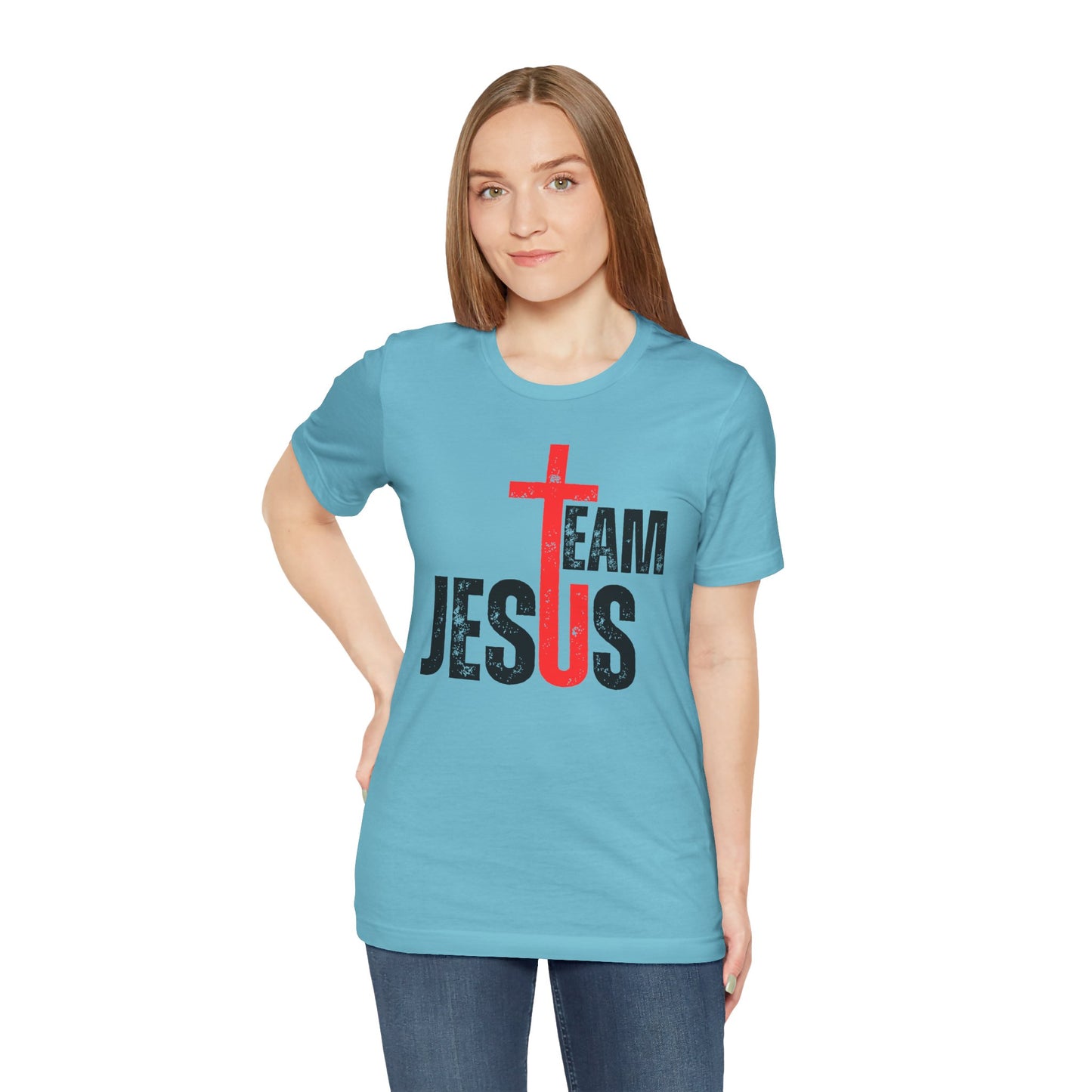 Team Jesus Front - Unisex Jersey Short Sleeve Tee
