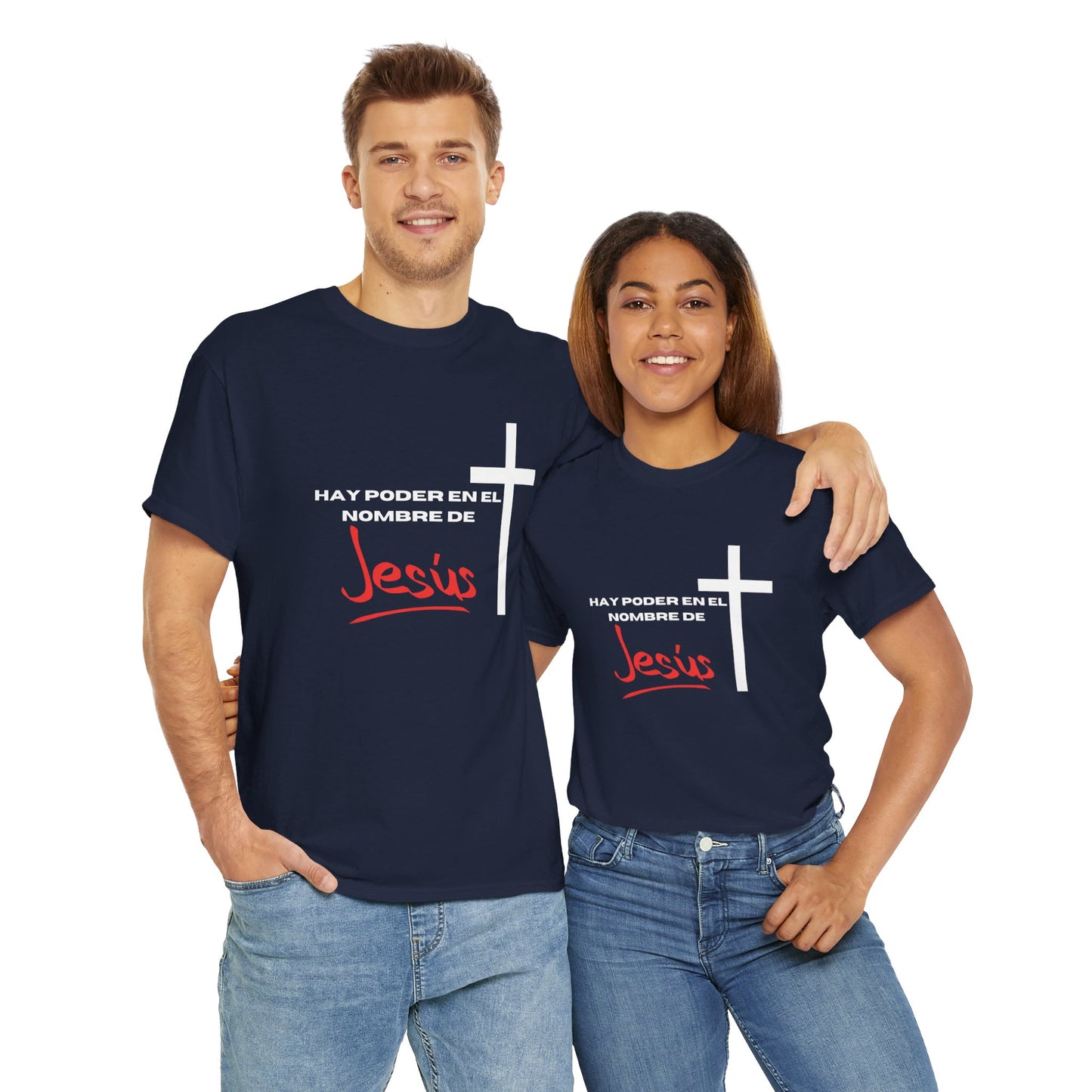 Hay poder en Jesus - Spanish - Unisex Heavy Cotton Tee