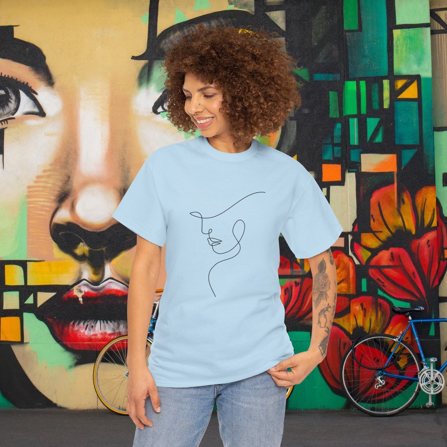 Woman Face - Unisex Heavy Cotton Tee