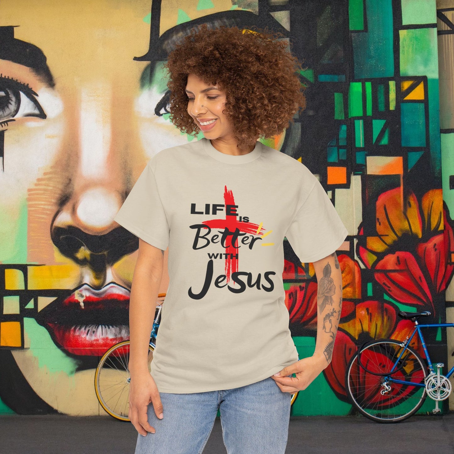 Life is Better with Jesus - Unisex Heavy Cotton Tee