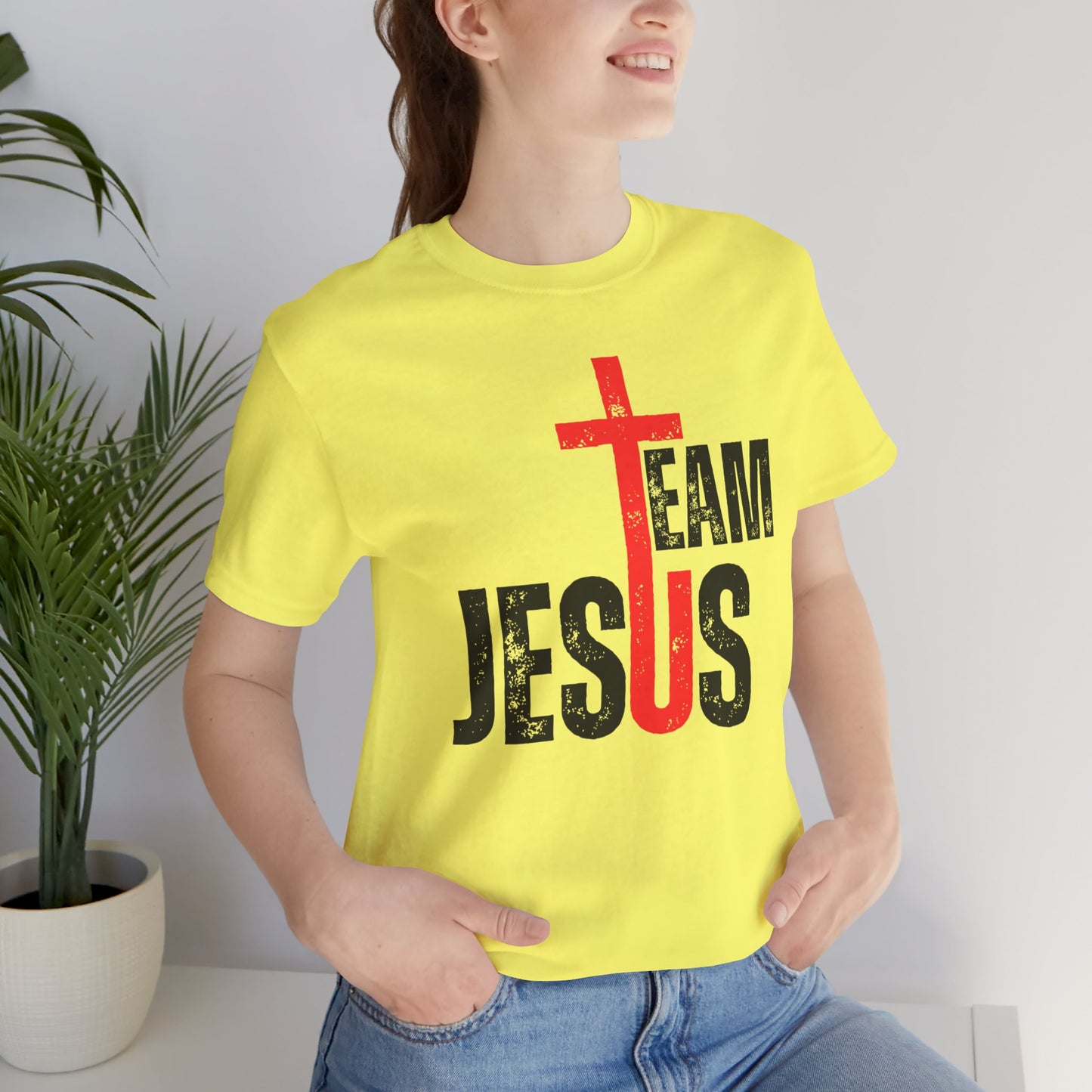 Team Jesus Front - Unisex Jersey Short Sleeve Tee