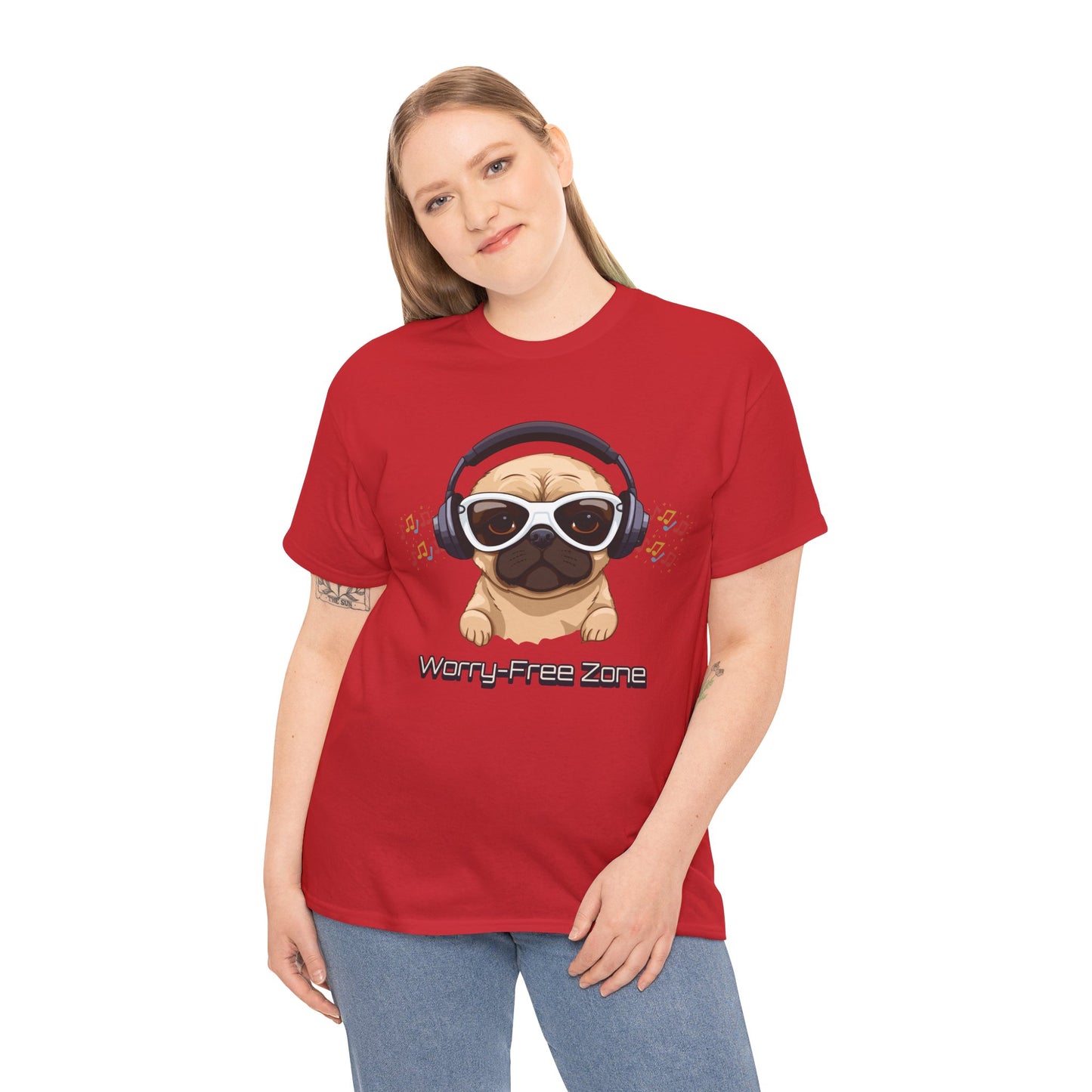 Worry-Free Zone - Unisex Heavy Cotton Tee