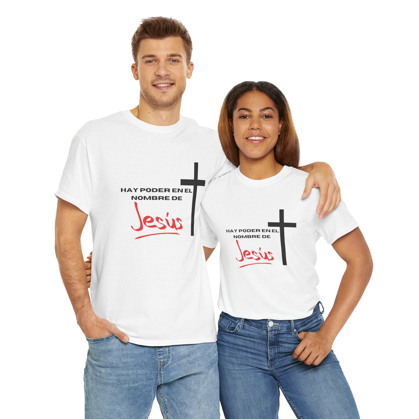 Hay poder en Jesus - Spanish - Unisex Heavy Cotton Tee