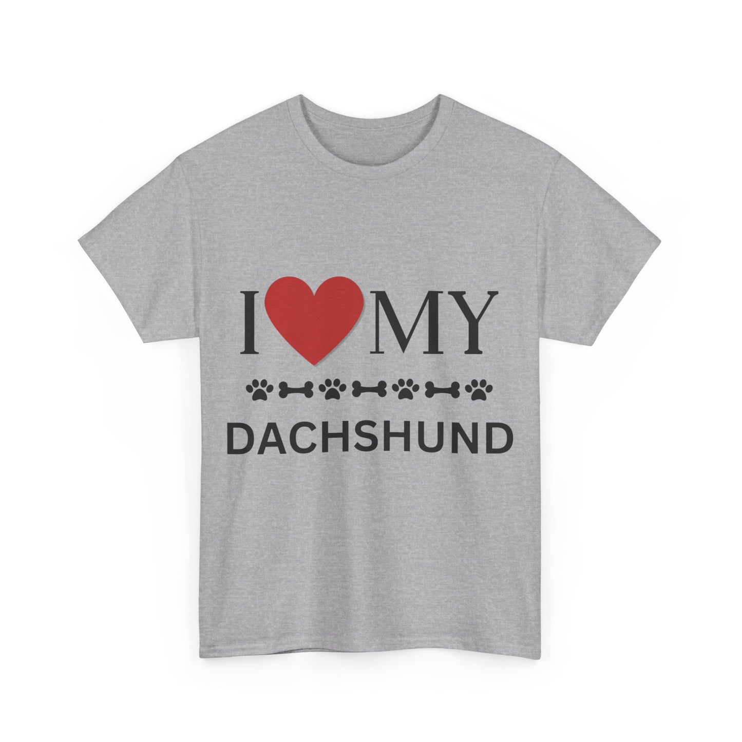 Love my Dachshund - Unisex Heavy Cotton Tee