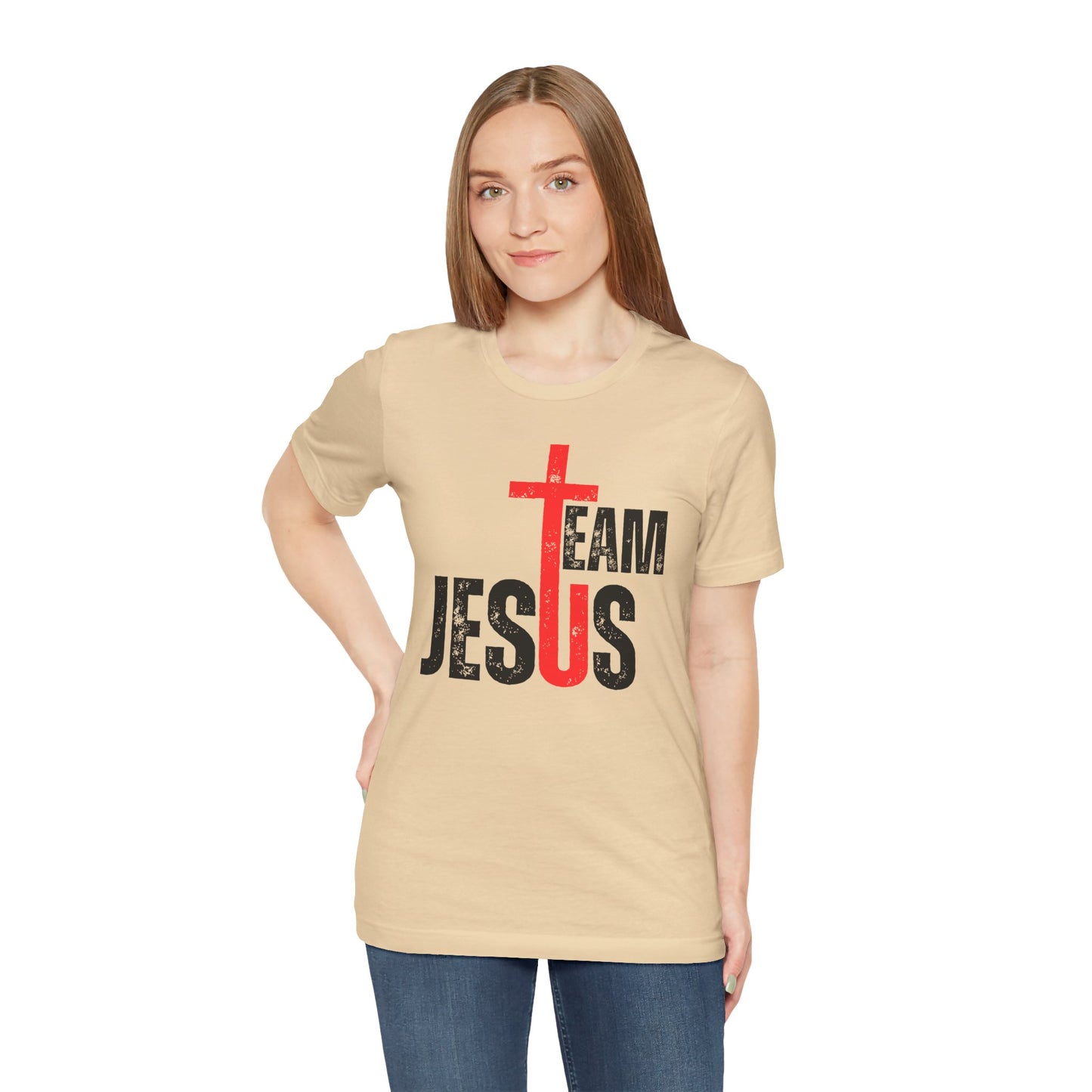 Team Jesus Front - Unisex Jersey Short Sleeve Tee