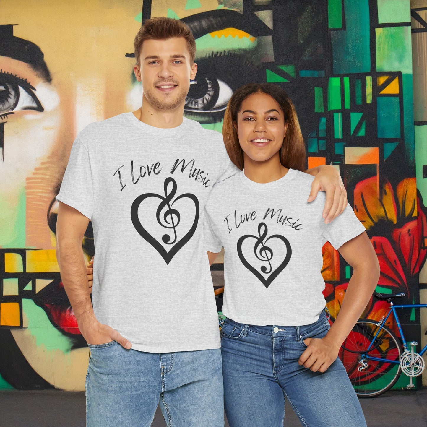 I Love Music - Unisex Heavy Cotton Tee