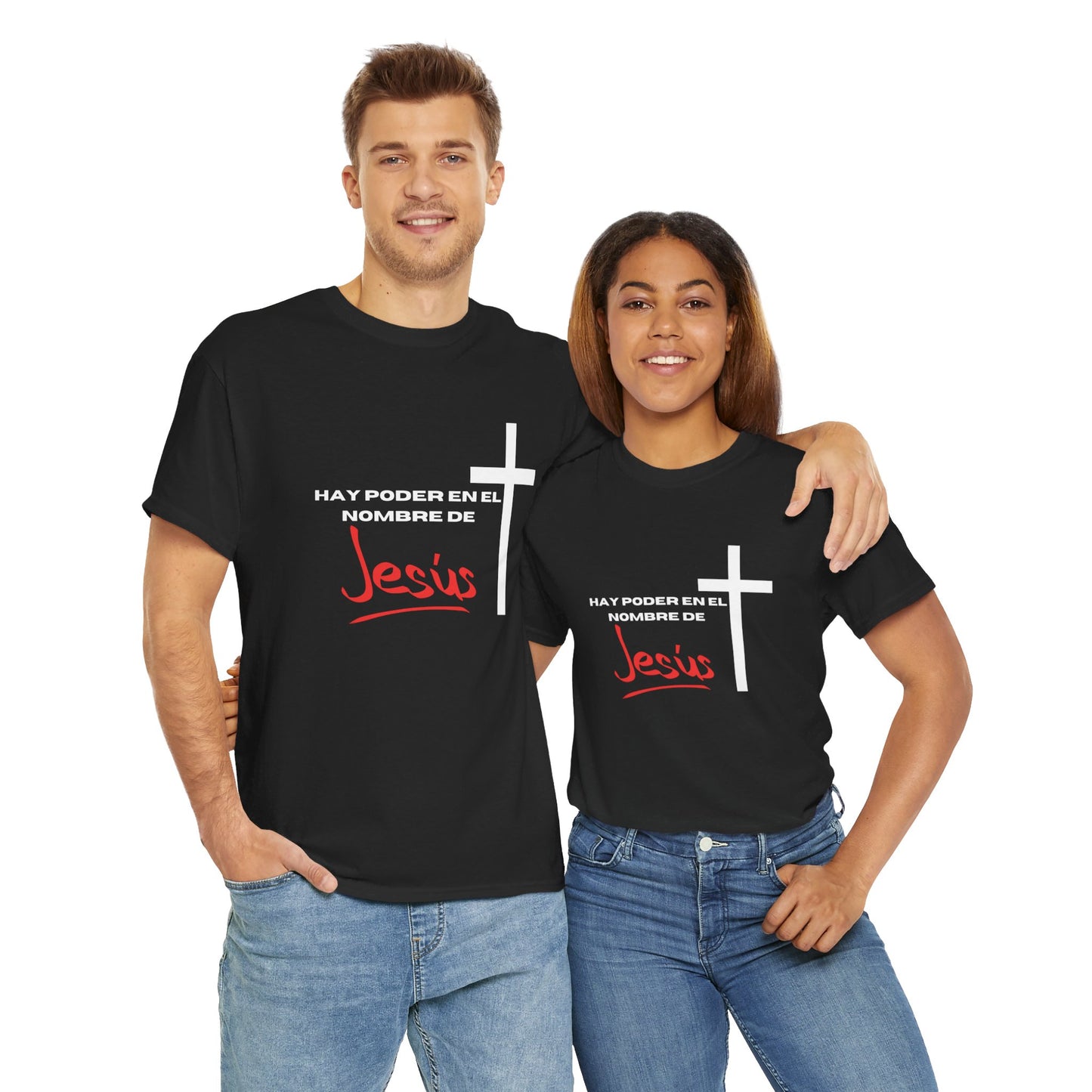 Hay poder en Jesus - Spanish - Unisex Heavy Cotton Tee