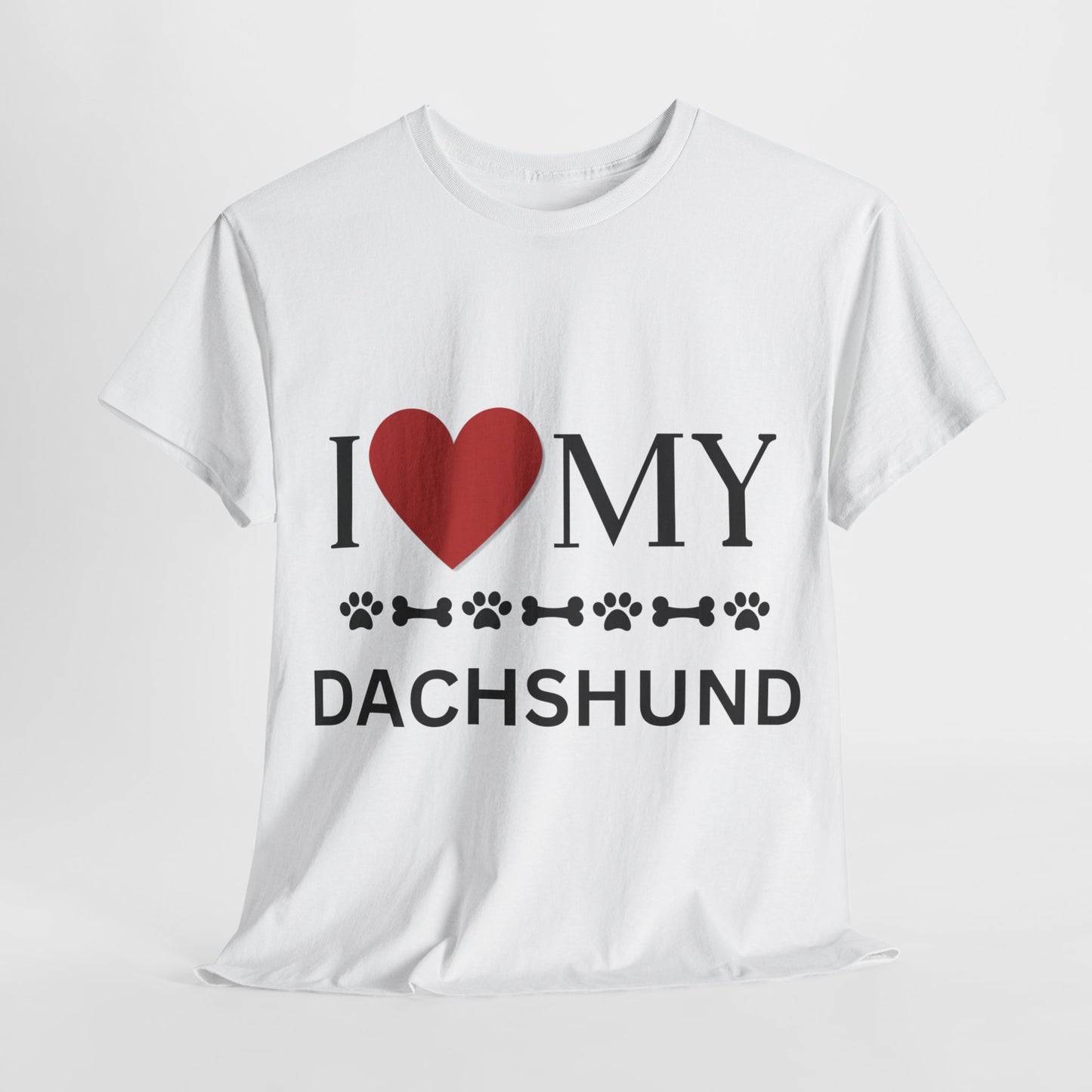 Love my Dachshund - Unisex Heavy Cotton Tee
