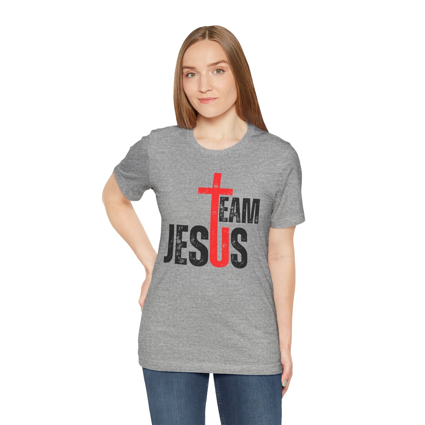 Team Jesus Front - Unisex Jersey Short Sleeve Tee