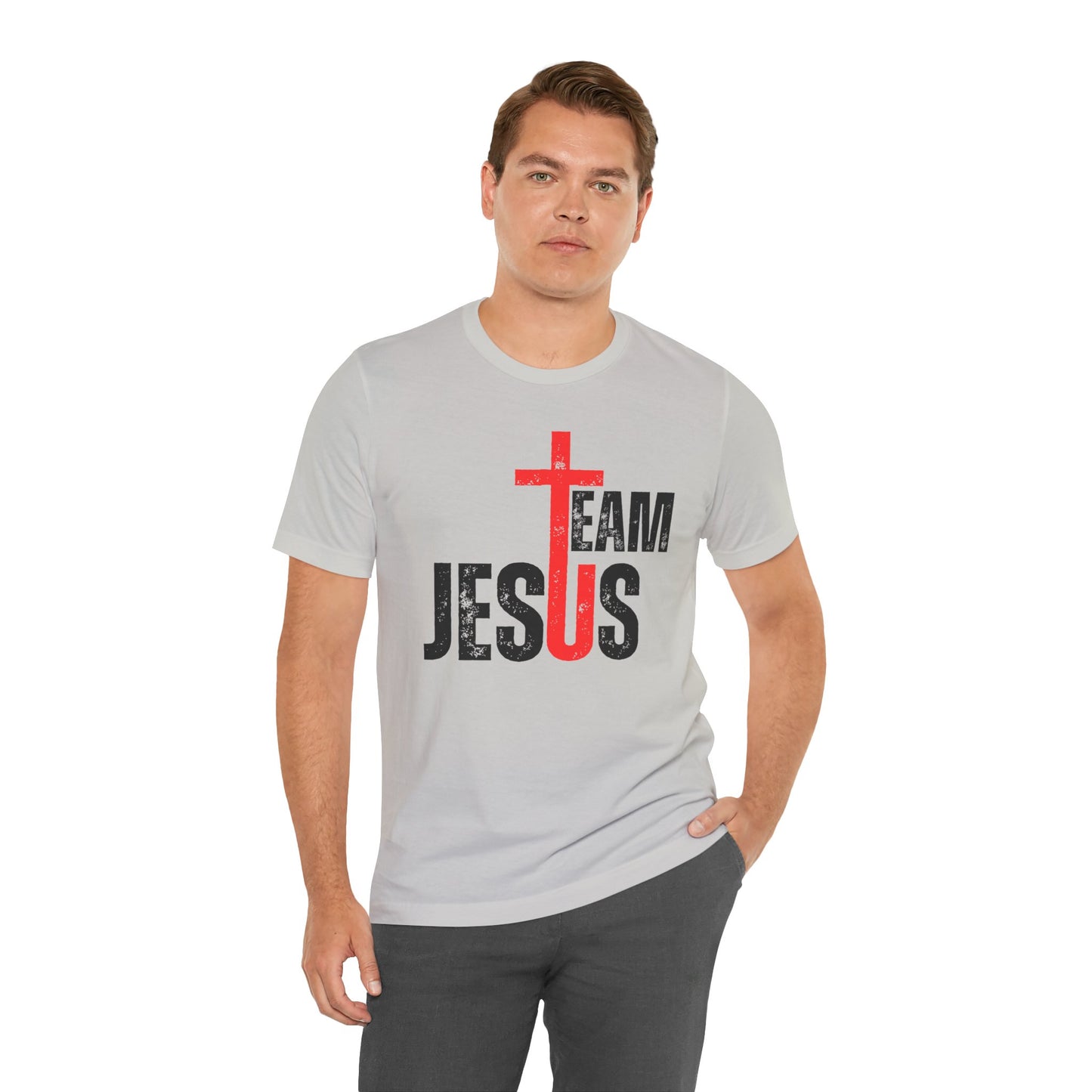 Team Jesus Front - Unisex Jersey Short Sleeve Tee