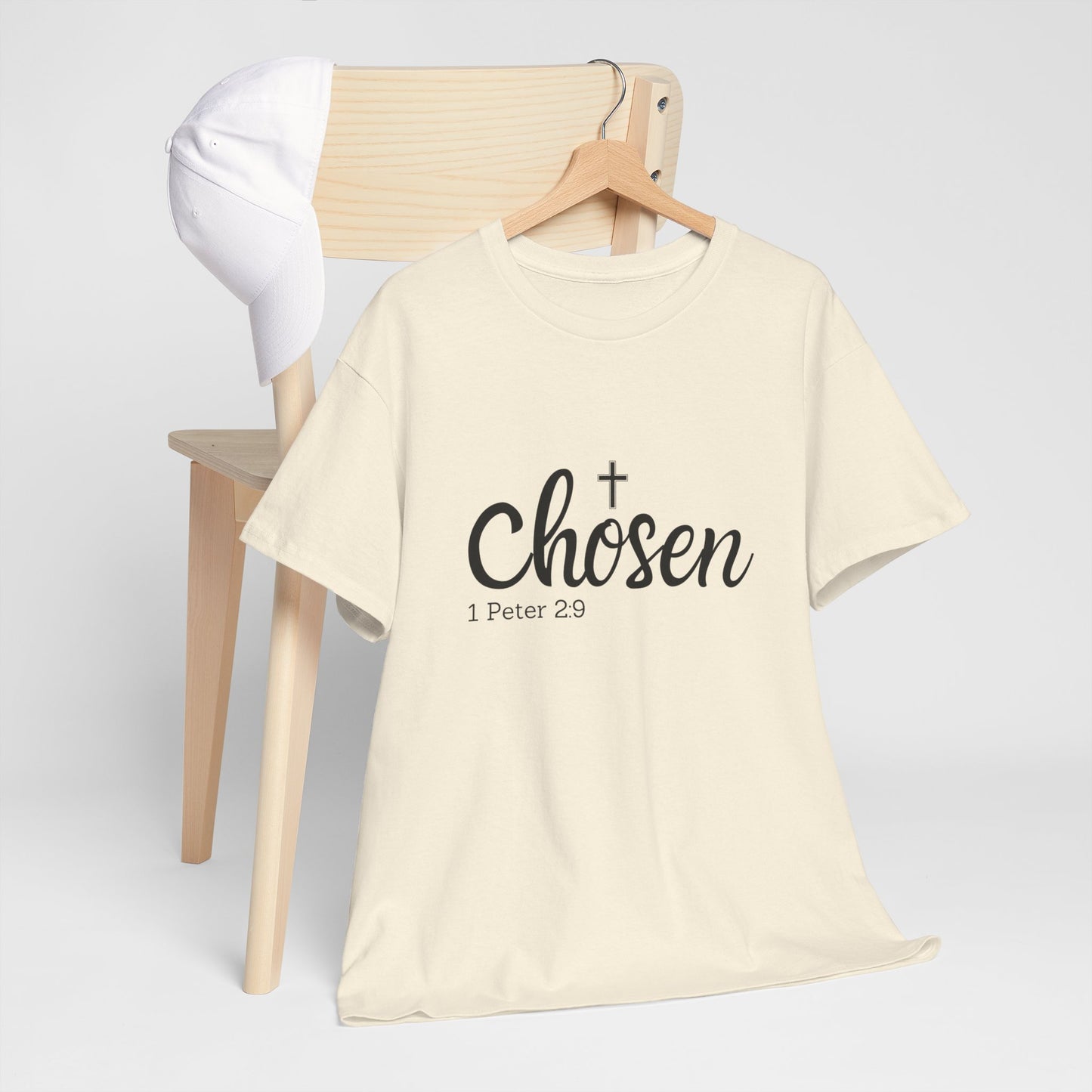 Religious Tee with 'Chosen by God' Quote