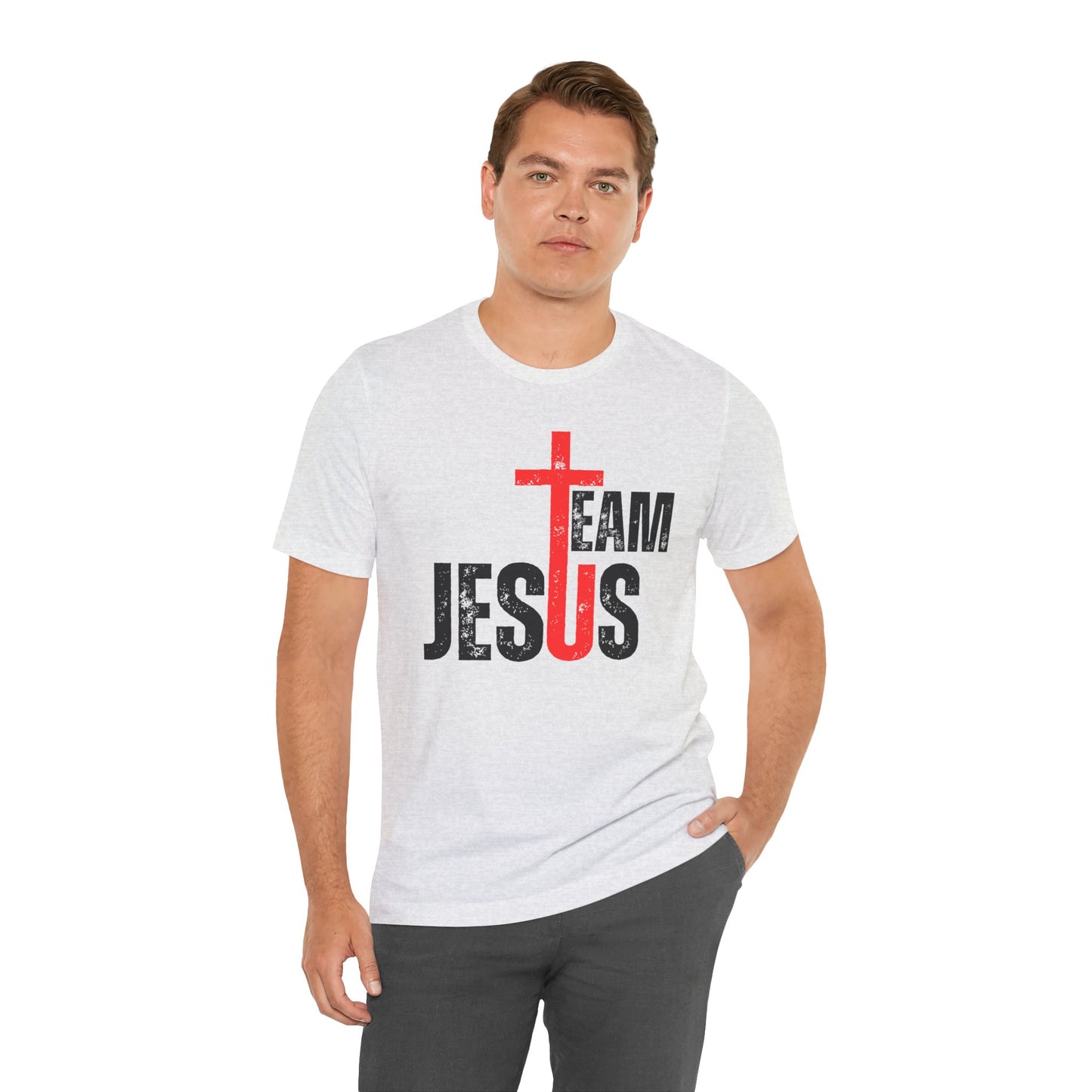 Team Jesus Front - Unisex Jersey Short Sleeve Tee