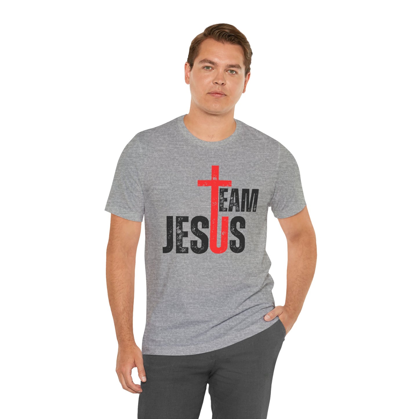 Team Jesus Front - Unisex Jersey Short Sleeve Tee