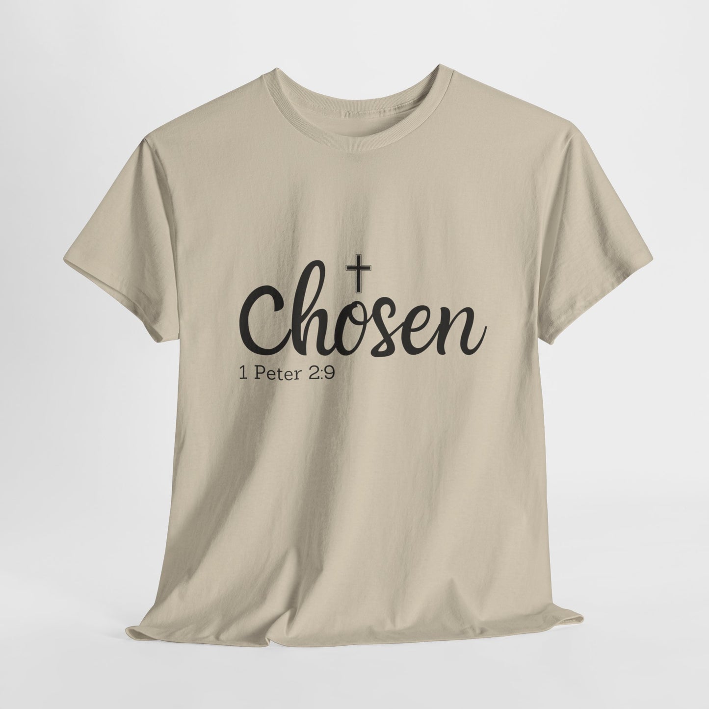 Religious Tee with 'Chosen by God' Quote