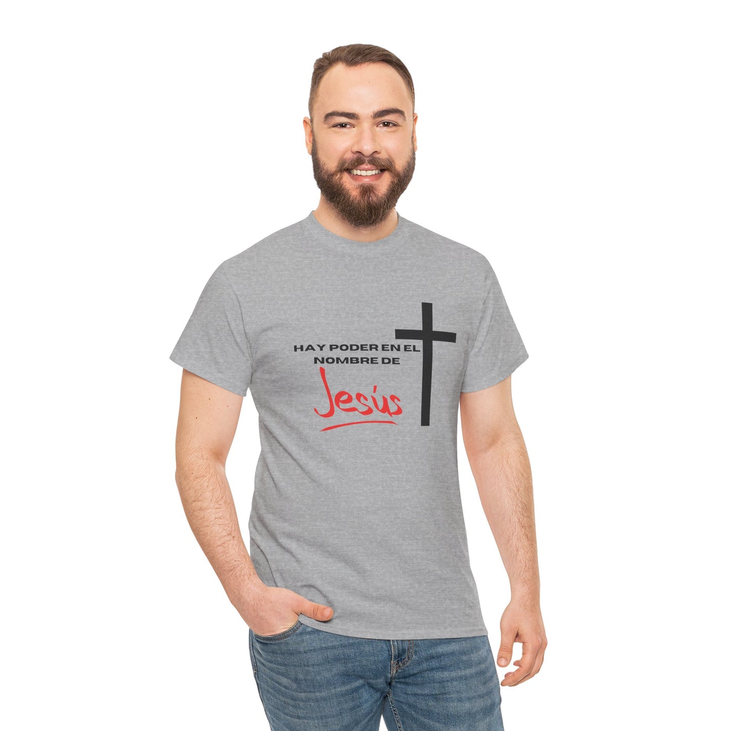 Hay poder en Jesus - Spanish - Unisex Heavy Cotton Tee