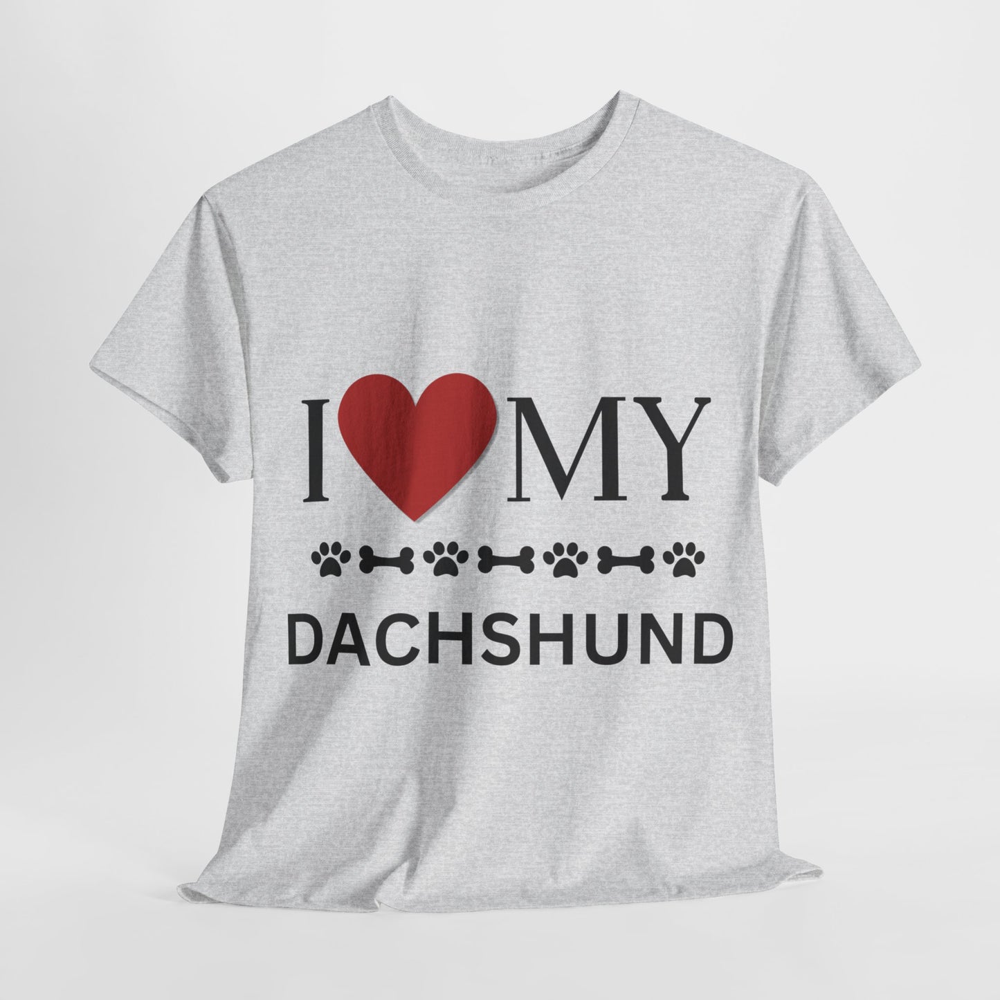 Love my Dachshund - Unisex Heavy Cotton Tee