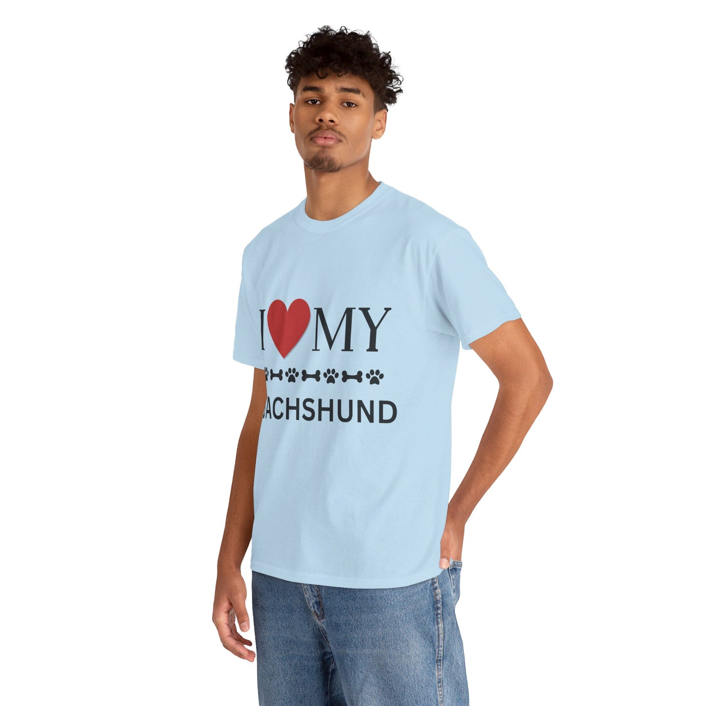 Love my Dachshund - Unisex Heavy Cotton Tee