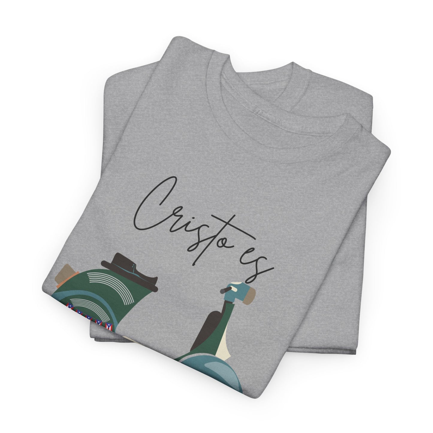 Cristo es - PR Flag Spanish - Unisex Heavy Cotton Tee
