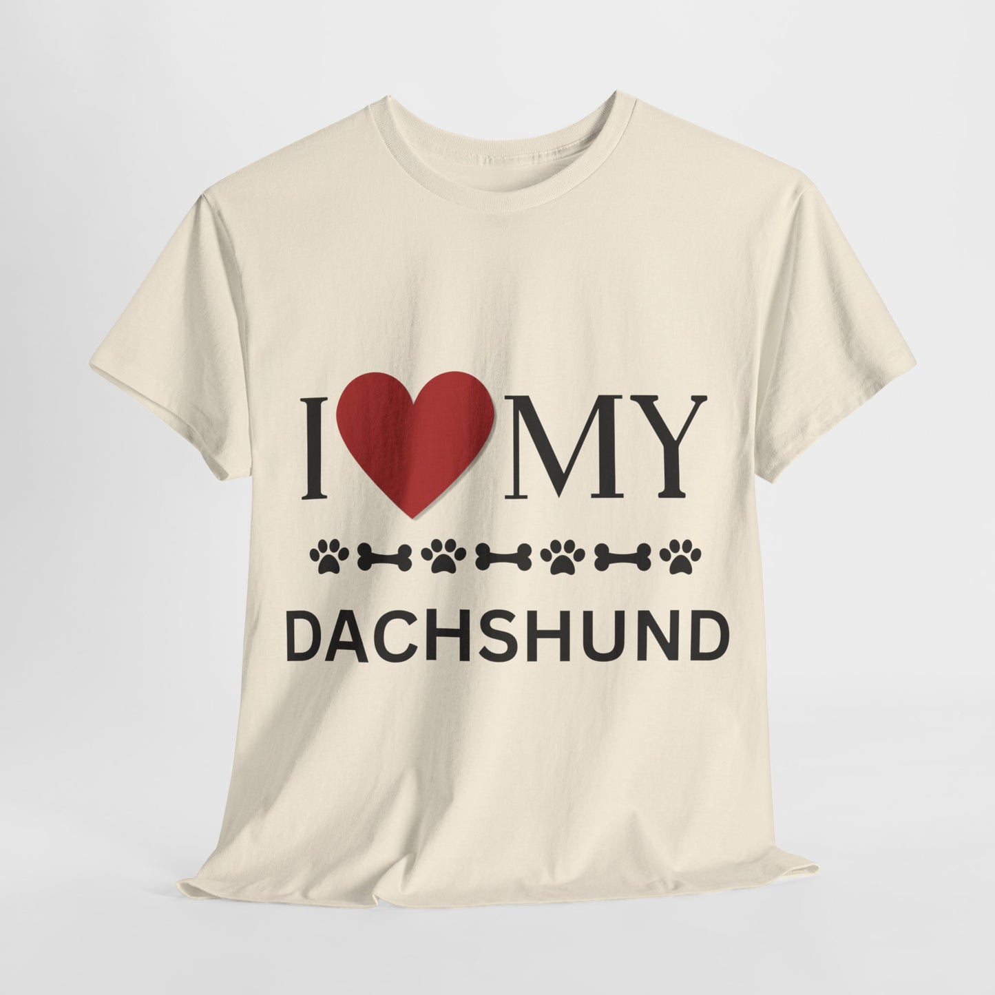 Love my Dachshund - Unisex Heavy Cotton Tee