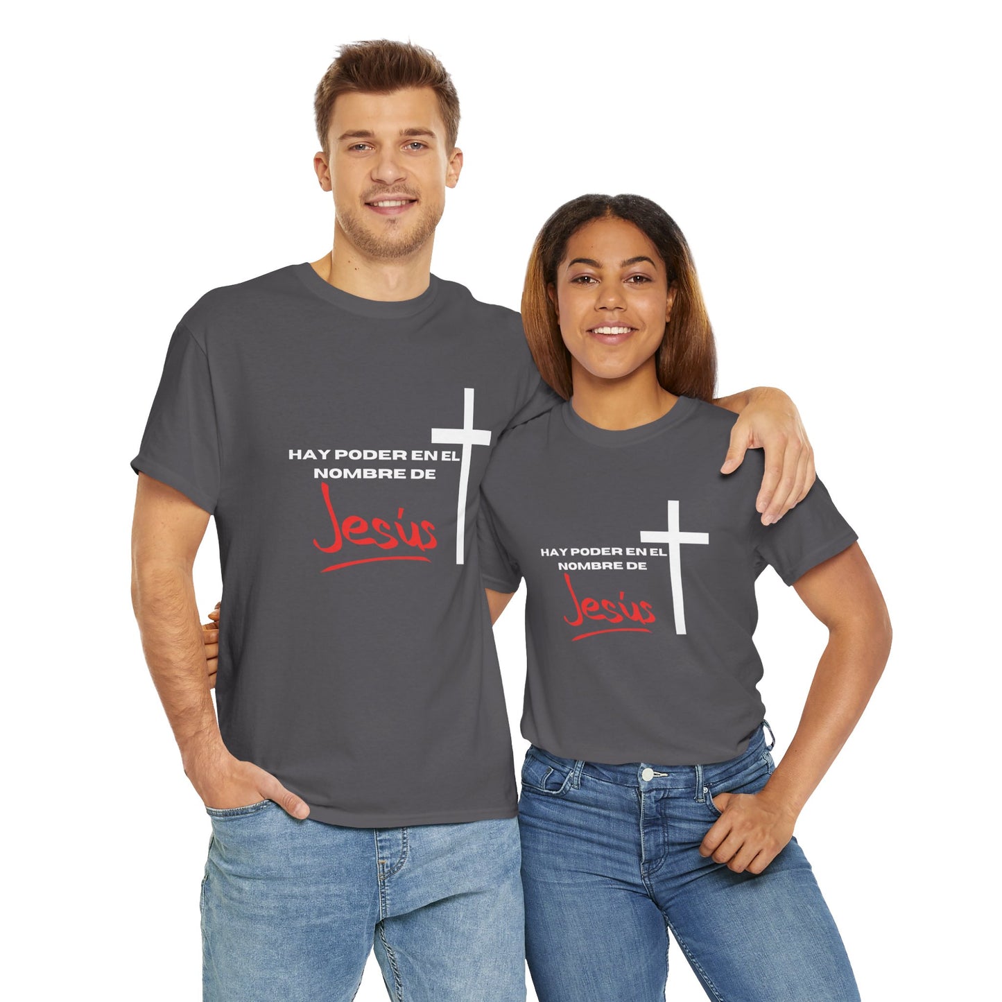 Hay poder en Jesus - Spanish - Unisex Heavy Cotton Tee