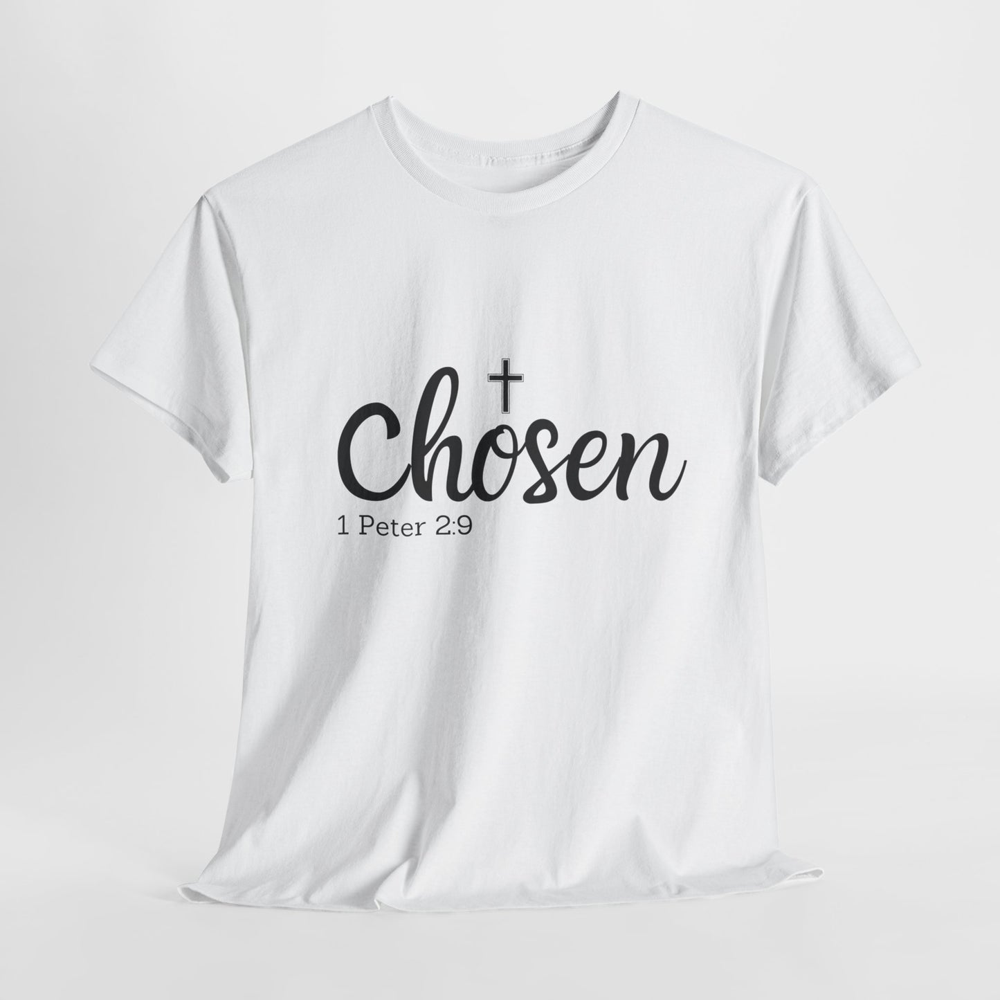 Religious Tee with 'Chosen by God' Quote