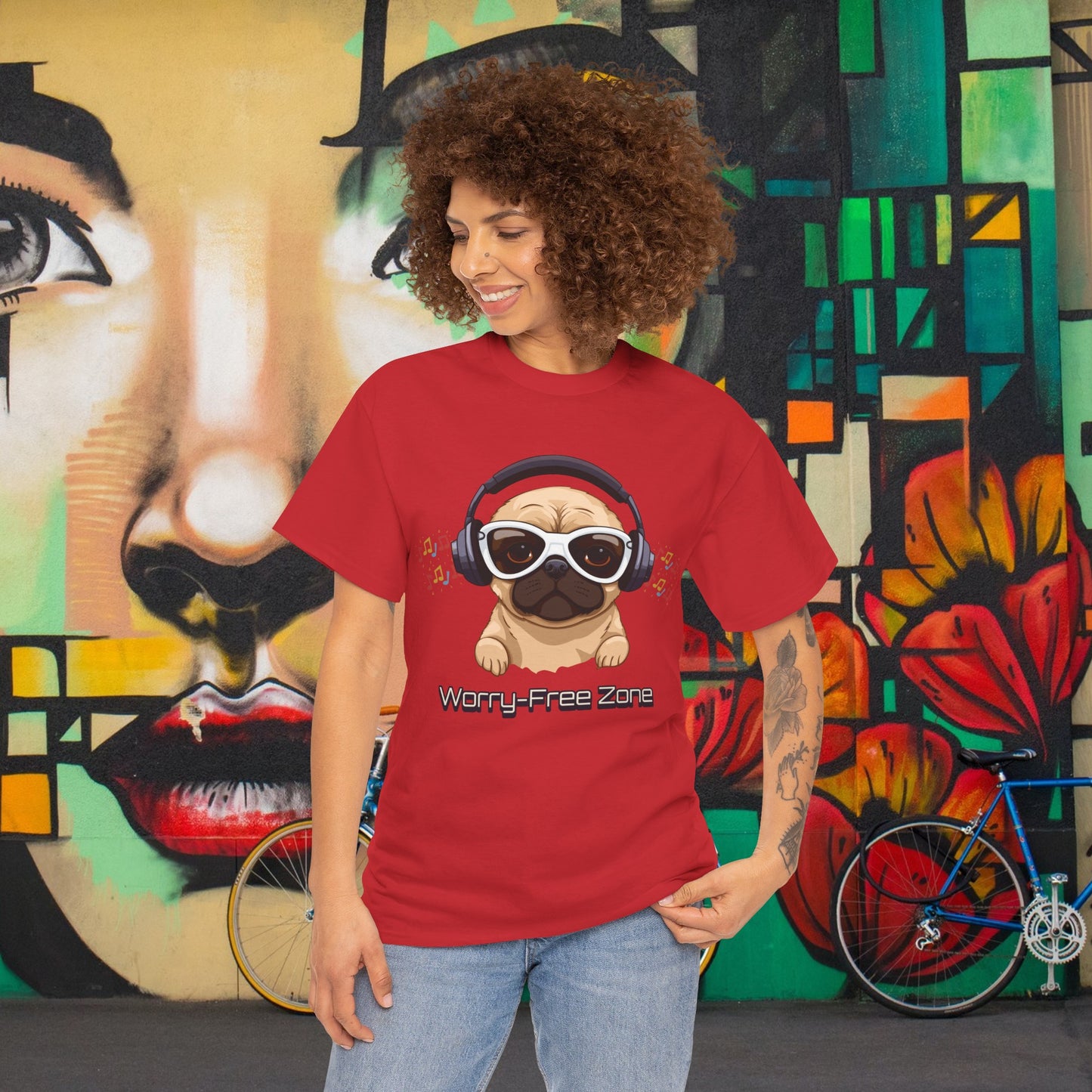 Worry-Free Zone - Unisex Heavy Cotton Tee